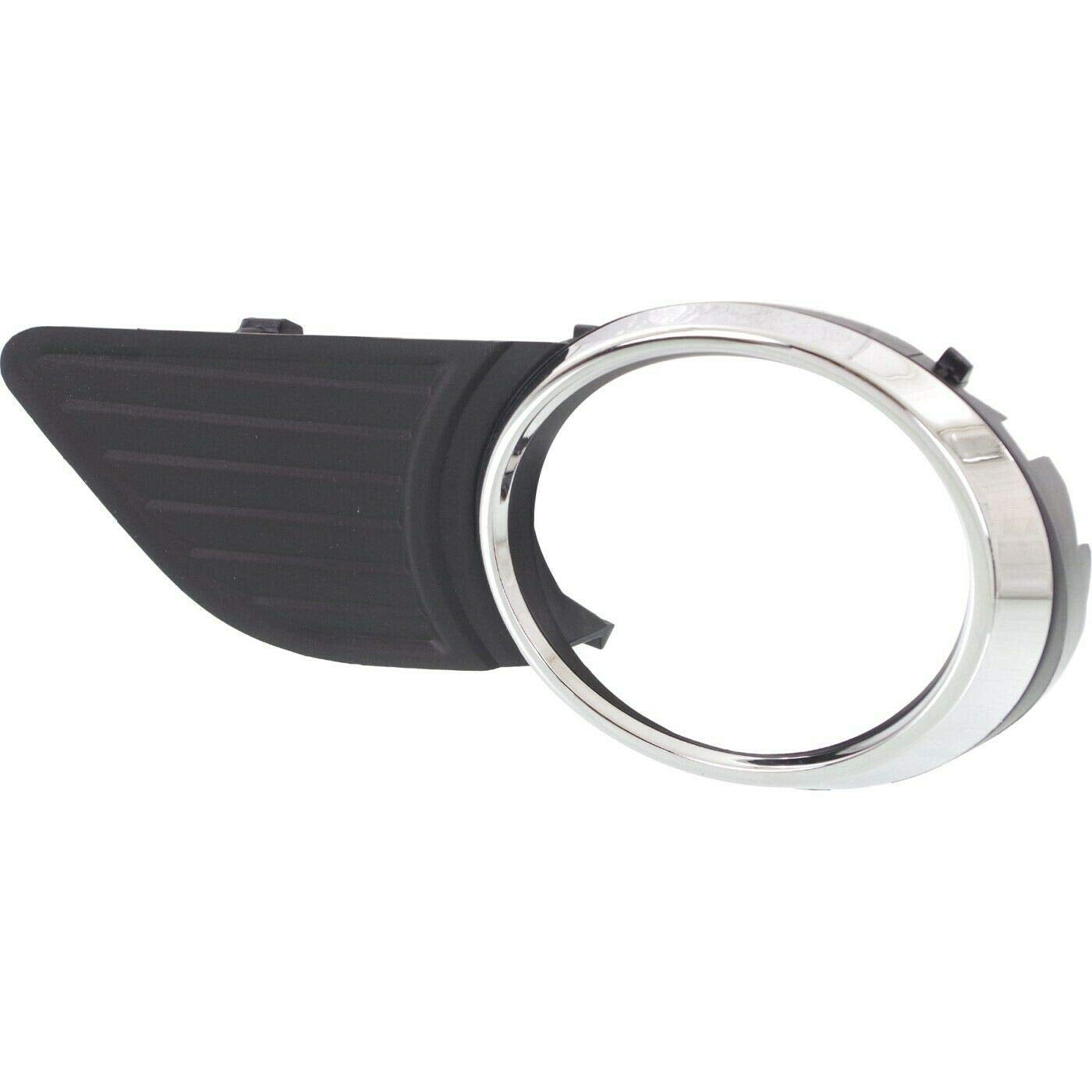 DAT AUTO PARTS Left Front Driver Side Fog Light Bezel Replacement for 2011-2017 Toyota Sienna Except SE Models Black with Silver Chrome TO1038146 5...