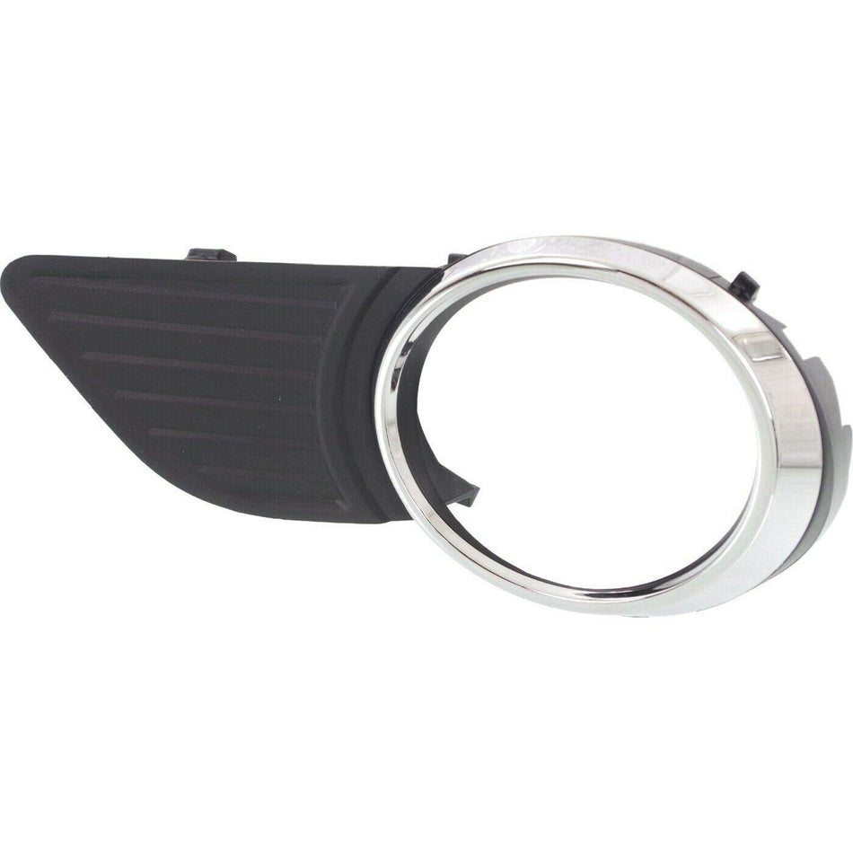 DAT AUTO PARTS Left Front Driver Side Fog Light Bezel Replacement for 2011-2017 Toyota Sienna Except SE Models Black with Silver Chrome TO1038146 5...