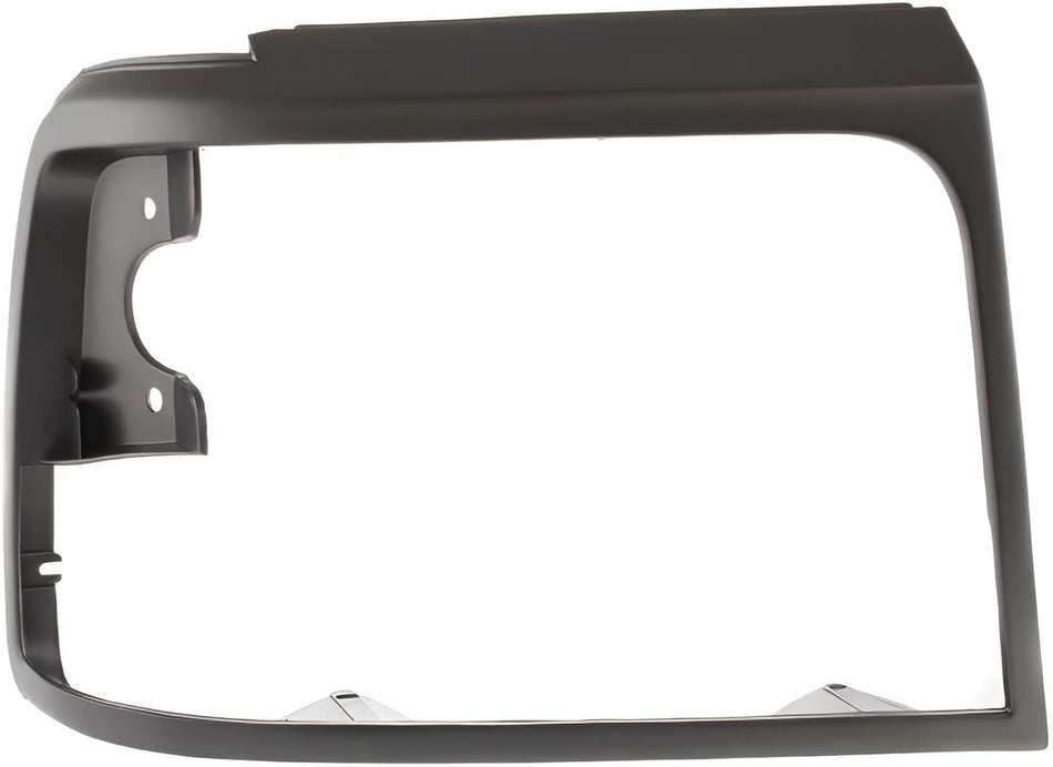 DAT AUTO PARTS Front Passenger Side HeadLight Door Grille Insert Bezel Trim, For 1992-1996 Ford Bronco, and 1997 Ford Pickup Heavyduty, Dark Silver...