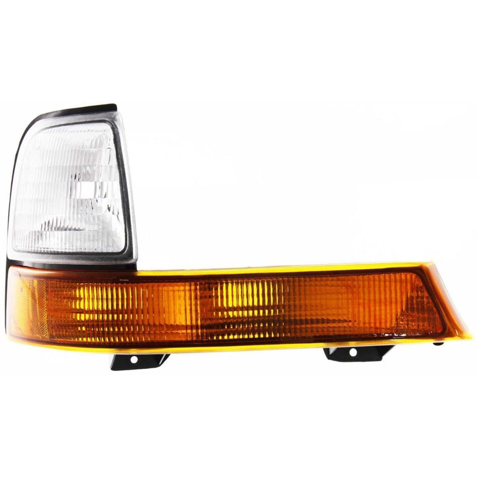 DAT AUTO PARTS Front Right Passenger Side Parking Signal Light Marker Lens & Housing Replacement For 1998 - 2000 Ford Ranger Pickup Truck Amber & C...