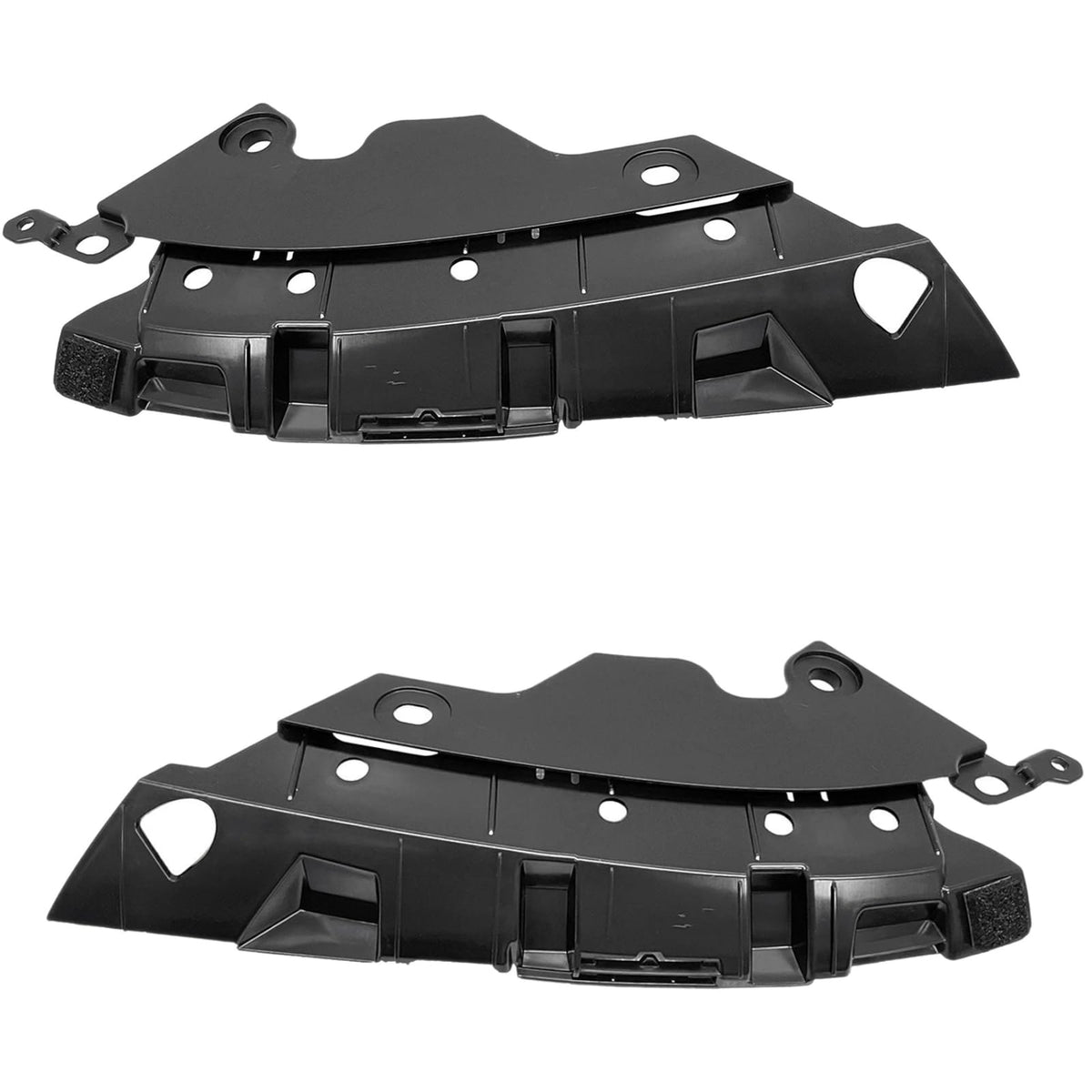 Front Driver & Passenger Side, PAIR, Upper Bumper Grille Support Bracket, Fits 2022-2024 Honda Civic Sedan, Except Si Models, Plastic, Gloss Black ...