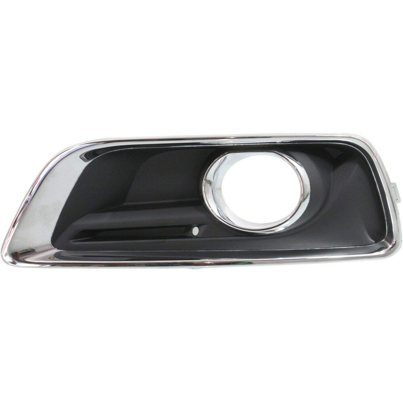 DAT AUTO PARTS Front Left Driver Side Fog Light Hole Bezel Trim Molding Bumper Insert Replacement for 2013-2016 Chevrolet Malibu Black Textured Pla...