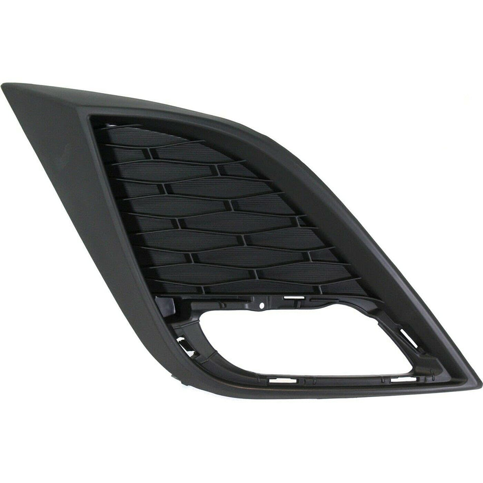 DAT AUTO PARTS Front Right Passenger Side Bumper Fog Light Cover Trim Bezel Lamp Hole Grille Molding Insert Replacement For 2010-2011 Mazda 3 Black...