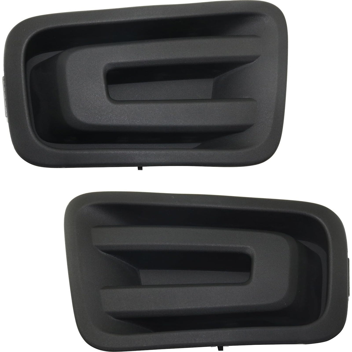 Front Left & Right Side, PAIR, Bumper Cover Molding Bezel, Fits 2017-2019 Nissan Titan & 2016-2019 Titan XD Pickup Models, Black PP Plastic Texture...