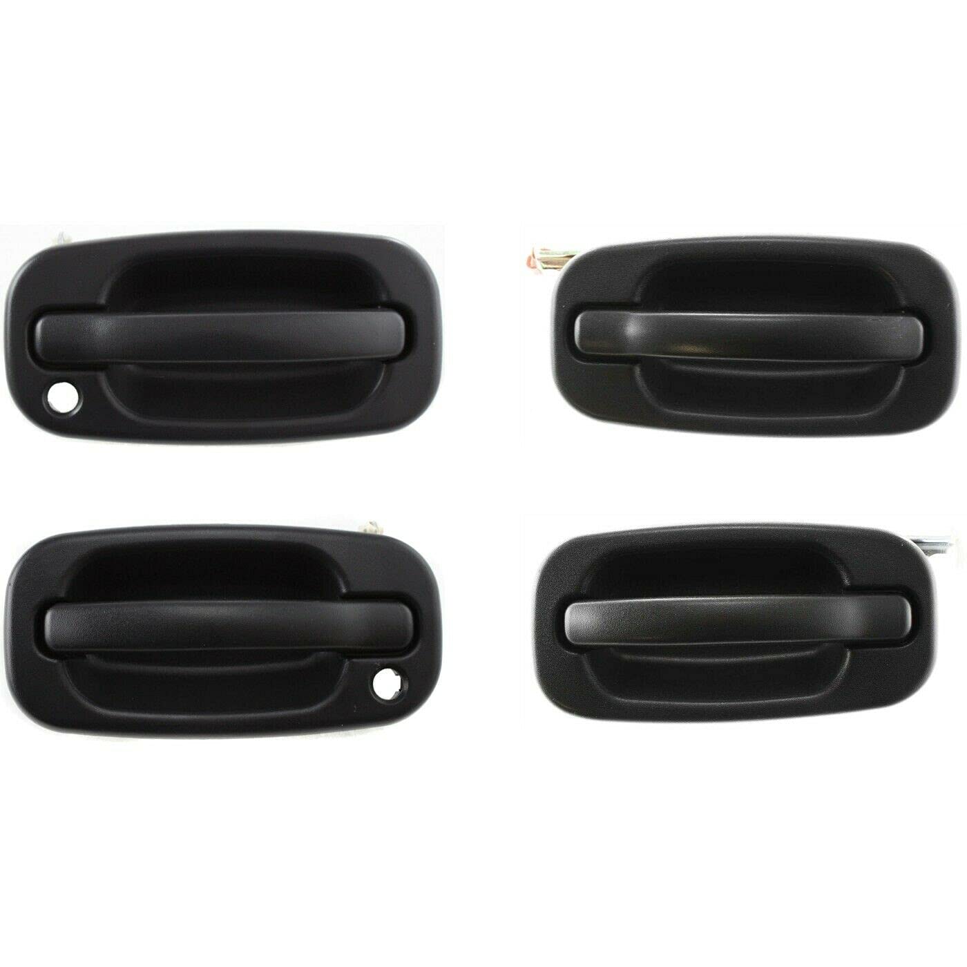 DAT AUTO PARTS Set of 4 Outer Right Passenger & Left Driver Side Front/Rear Door Handles Replacement for 99 - 07 Silverado GM1311129 GM1310129 GM15...