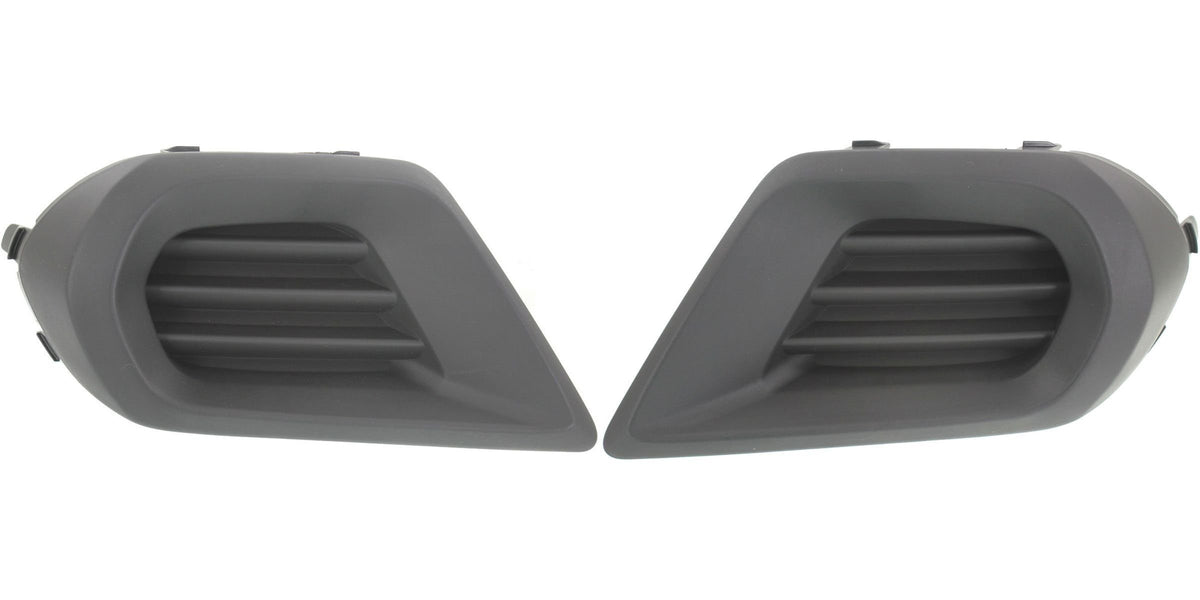 Front Left Driver & Right Passenger Set Of 2 Fog Light Hole Lamp Cover Bumper Insert Grille Pair Replacement For 2014 2015 2016 Subaru Forester 2.5...