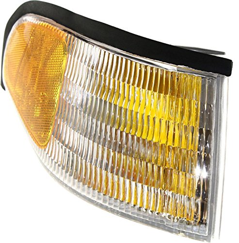 DAT AUTO PARTS Front Right Passenger Side Parking Light Turn Signal Lamp Marker Lens & Housing Replacement For 1994 - 1998 Ford Mustang Clear/Orang...