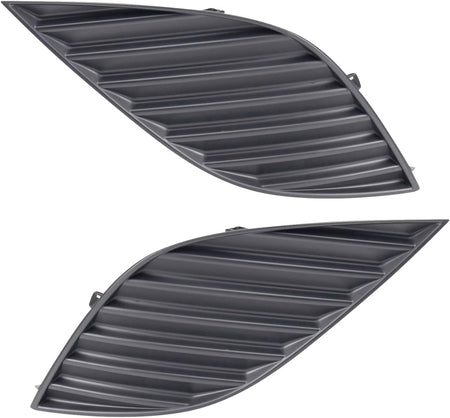 DAT AUTO PARTS Driver and Passenger Side Fog Light Bumper Cover Set of 2 Replacement For 2018-2020 Toyota Camry SE Models Black Textured Made of Pl...