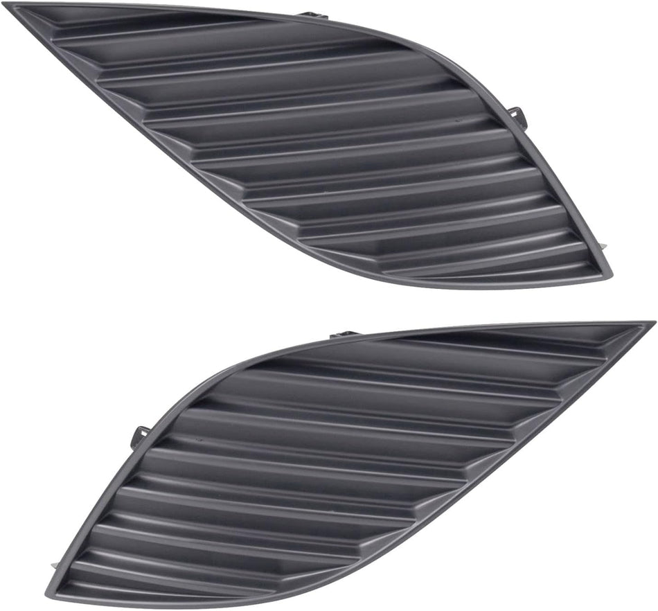 DAT AUTO PARTS Driver and Passenger Side Fog Light Bumper Cover Set of 2 Replacement For 2018-2020 Toyota Camry SE Models Black Textured Made of Pl...