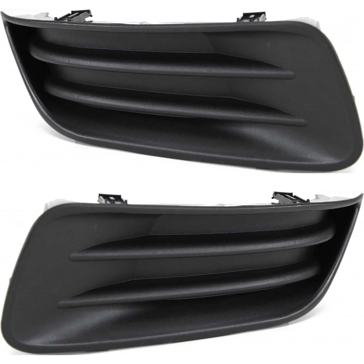 DAT AUTO PARTS Front Right Passenger, Left Driver Side Bumper Fog Light Lamp Hole Cover Set Of 2 Replacement For 2003-2004 Toyota Corolla Black Tex...