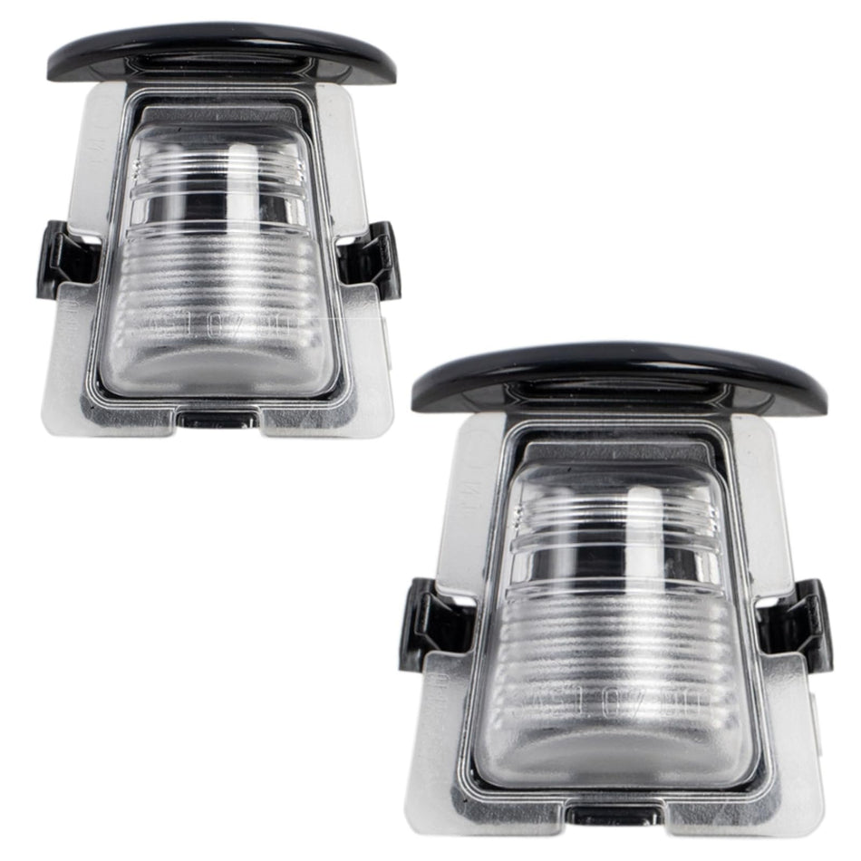 Rear Driver & Passenger Side, SET OF 2, License Plate Light Lamp Housing, Fits 2007–2017 Jeep Wrangler & 2018 Jeep Wrangler JK, Made of Steel, Clea...