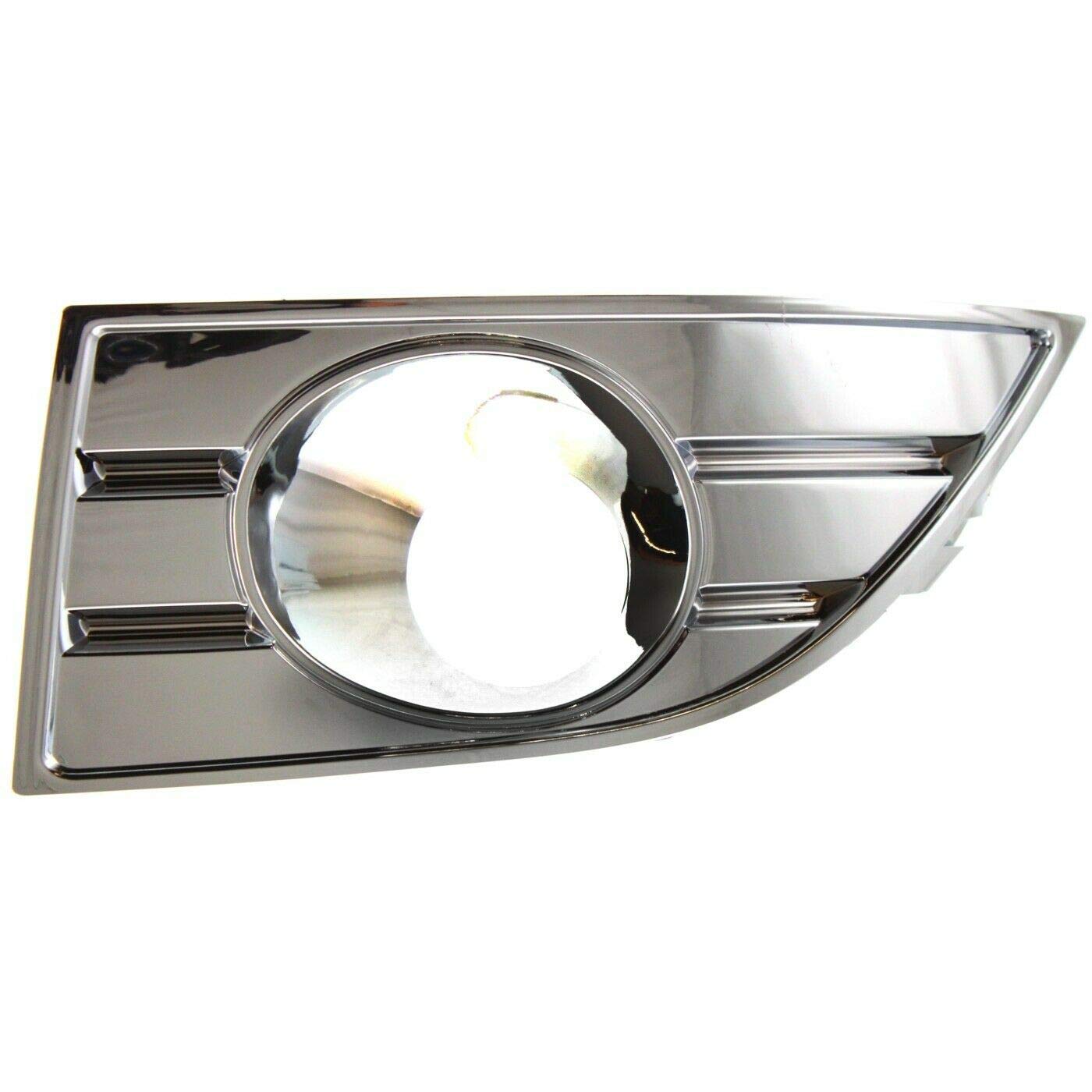 DAT AUTO PARTS Front Left Driver Side Fog Light Bezel Molding Cover Bumper Insert Trim Replacement For 2008 and 2009 Ford Taurus Silver Chrome Smoo...