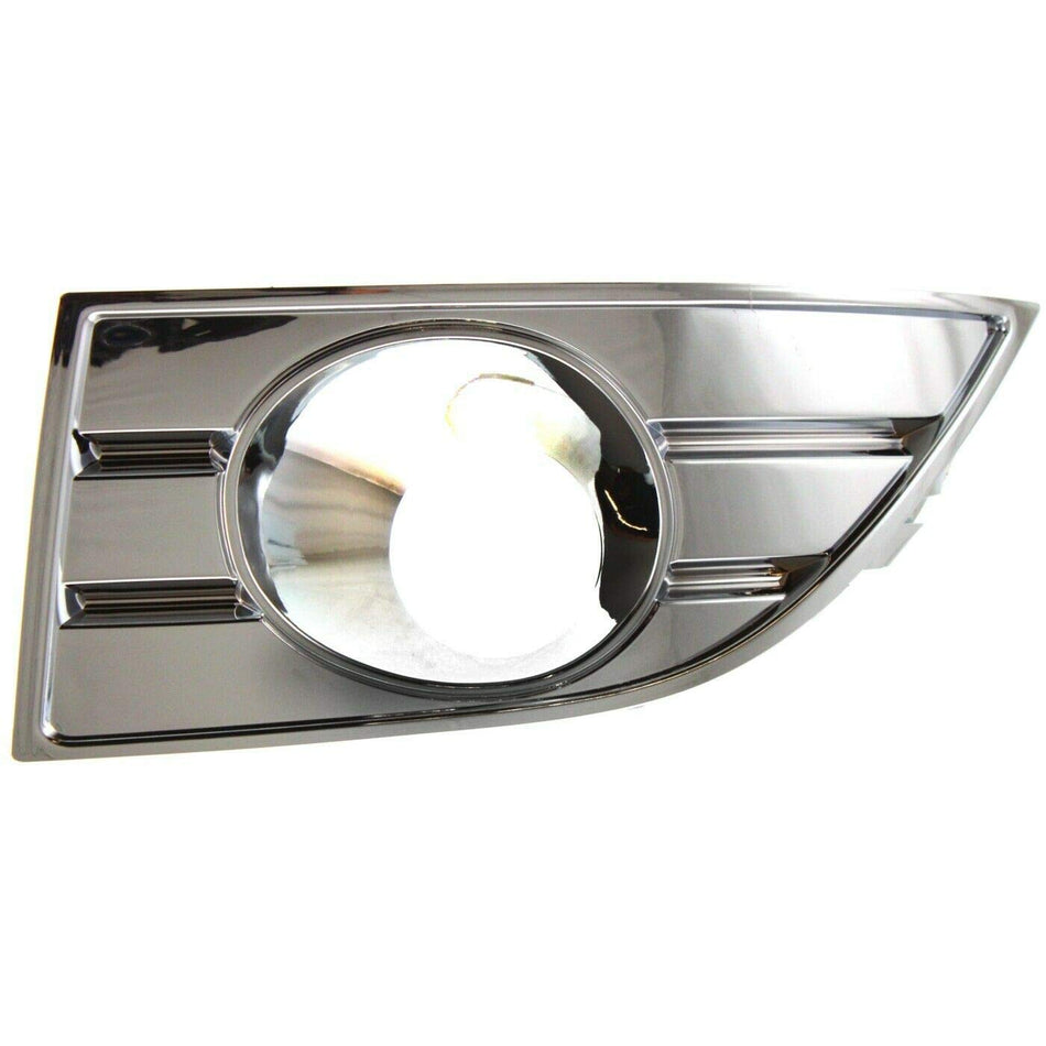 DAT AUTO PARTS Front Left Driver Side Fog Light Bezel Molding Cover Bumper Insert Trim Replacement For 2008 and 2009 Ford Taurus Silver Chrome Smoo...
