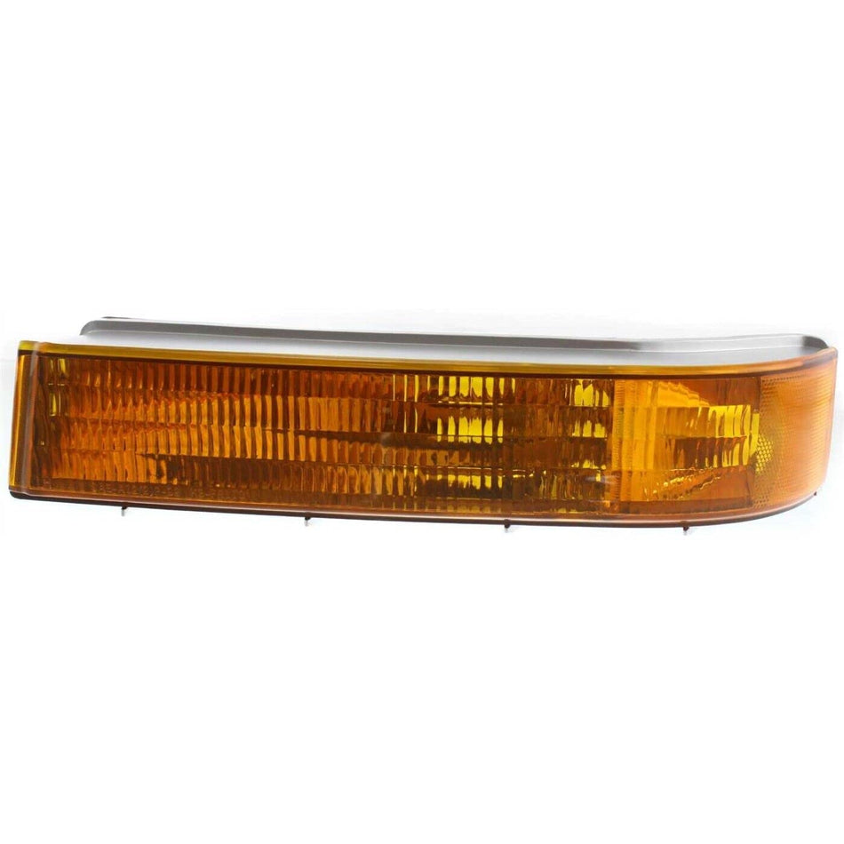DAT AUTO PARTS Front Left Driver Side Parking Light Turn Signal Lamp Marker Assembly & Housing Replacement For 1992 - 1996 Ford Bronco Amber Lens F...