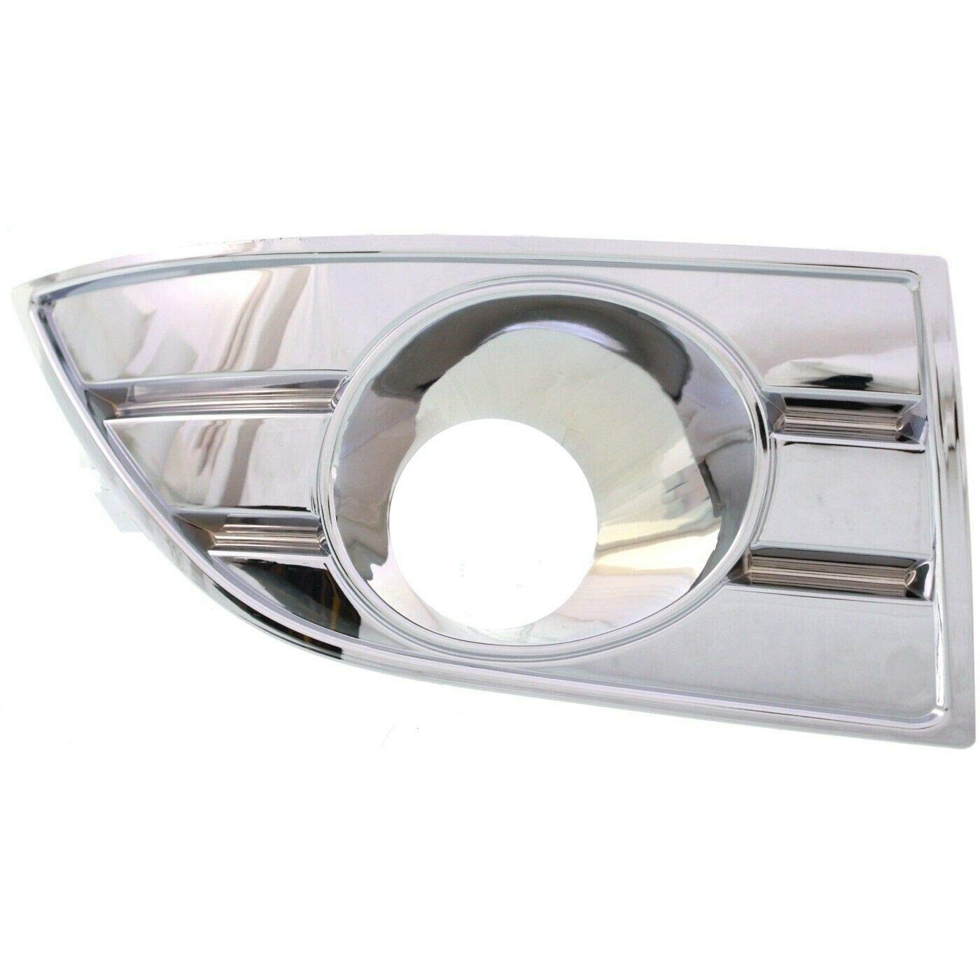 DAT AUTO PARTS Front Right Passenger Side Bumper Insert Fog Light Bezel Molding Cover Grille Trim Replacement For 2008-2009 Ford Taurus Silver Chro...
