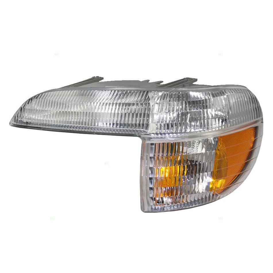 Front Driver and Passenger Side Parking Signal Light Set of 2 Fits 1995-2001 Ford Explorer Amber Lens FO2520130 FO2521130 F67Z13200AA
