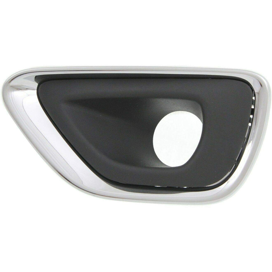 DAT AUTO PARTS Front Left Driver Side Bumper Fog Light Cover Bezel Trim Insert Replacement For 2014-2016 Jeep Grand Cherokee Black Textured Plastic...