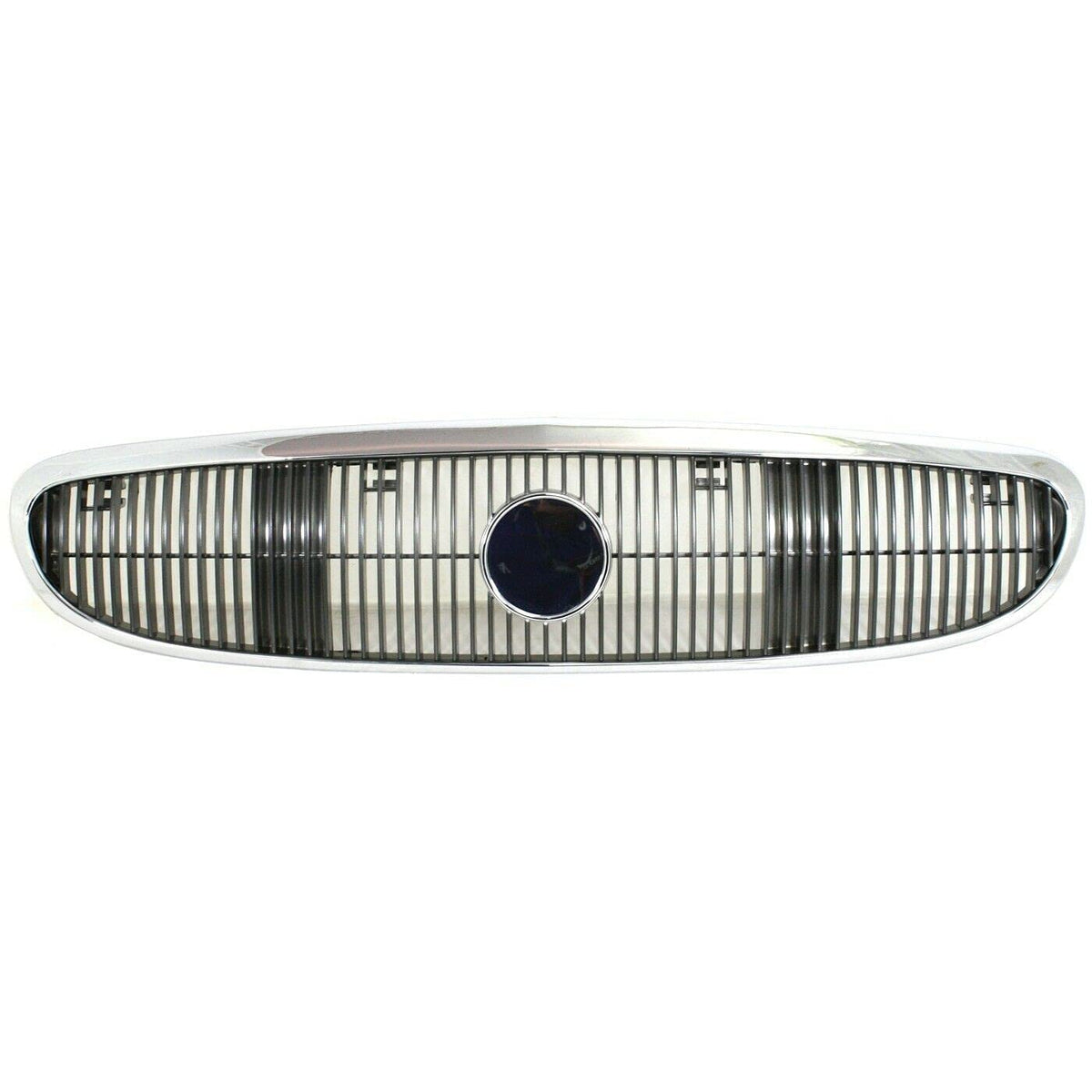 DAT AUTO PARTS Front Bumper Grille Grill Assembly Insert Panel Replacement for 2003-2005 Buick Century Chrome Black Smooth Durable Plastic GM120049...