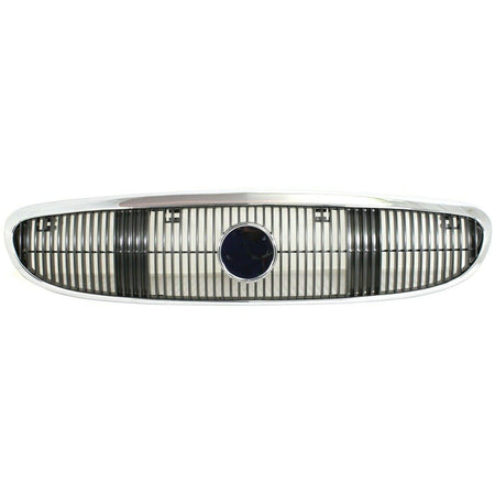 DAT AUTO PARTS Front Bumper Grille Grill Assembly Insert Panel Replacement for 2003-2005 Buick Century Chrome Black Smooth Durable Plastic GM120049...