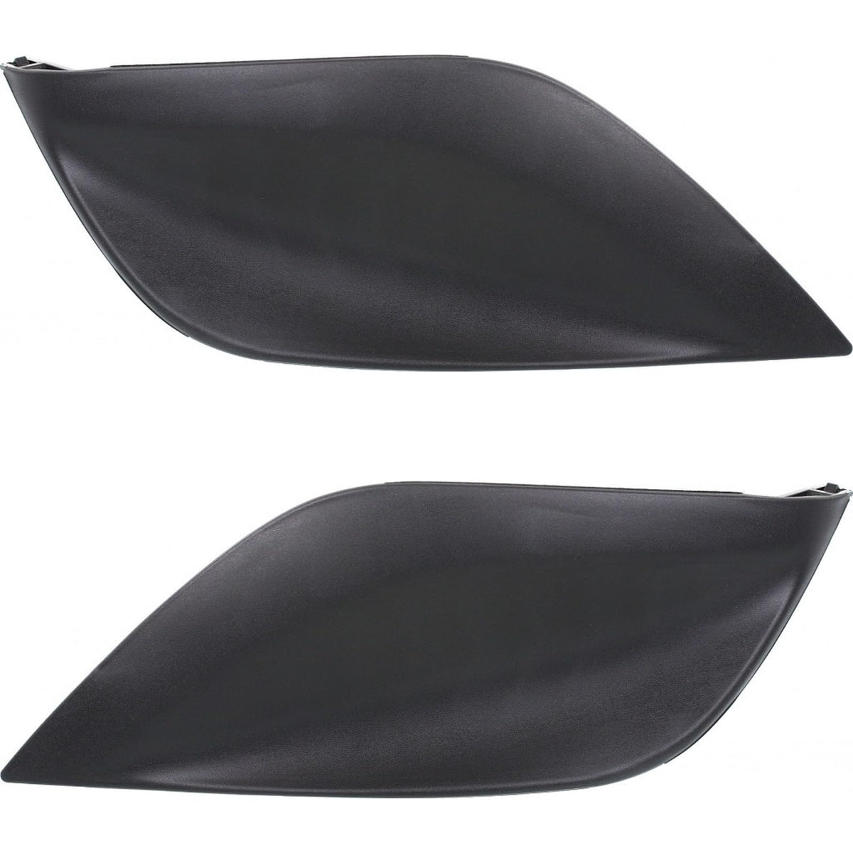 DAT AUTO PARTS Front Driver & Passenger Side, SET OF 2, Bumper Cover Molding Bezel, Fits 2015-2019 Nissan Versa Sedan, Black PP Plastic Textured Fi...