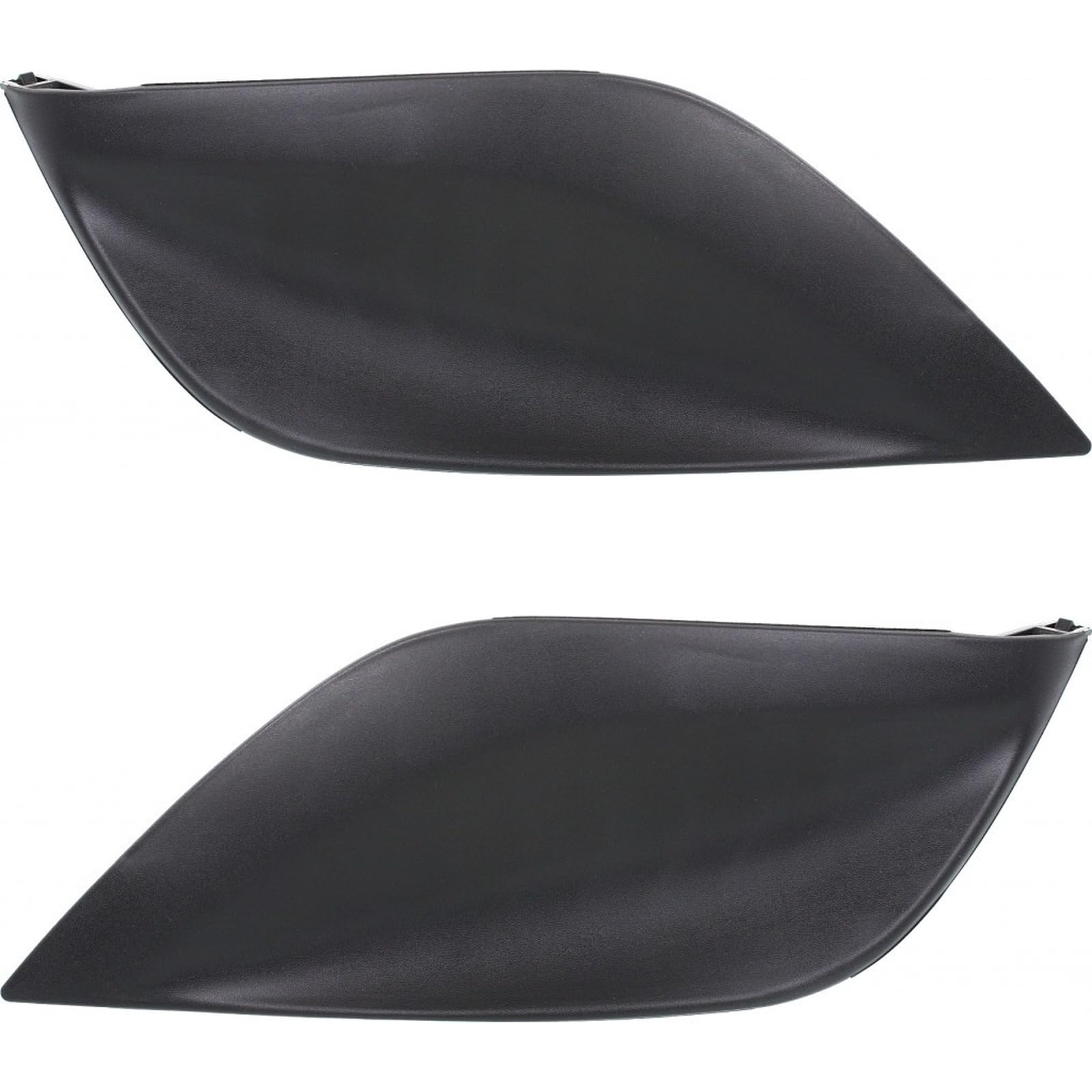 DAT AUTO PARTS Front Driver & Passenger Side, SET OF 2, Bumper Cover Molding Bezel, Fits 2015-2019 Nissan Versa Sedan, Black PP Plastic Textured Fi...