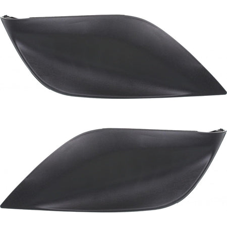 DAT AUTO PARTS Front Driver & Passenger Side, SET OF 2, Bumper Cover Molding Bezel, Fits 2015-2019 Nissan Versa Sedan, Black PP Plastic Textured Fi...