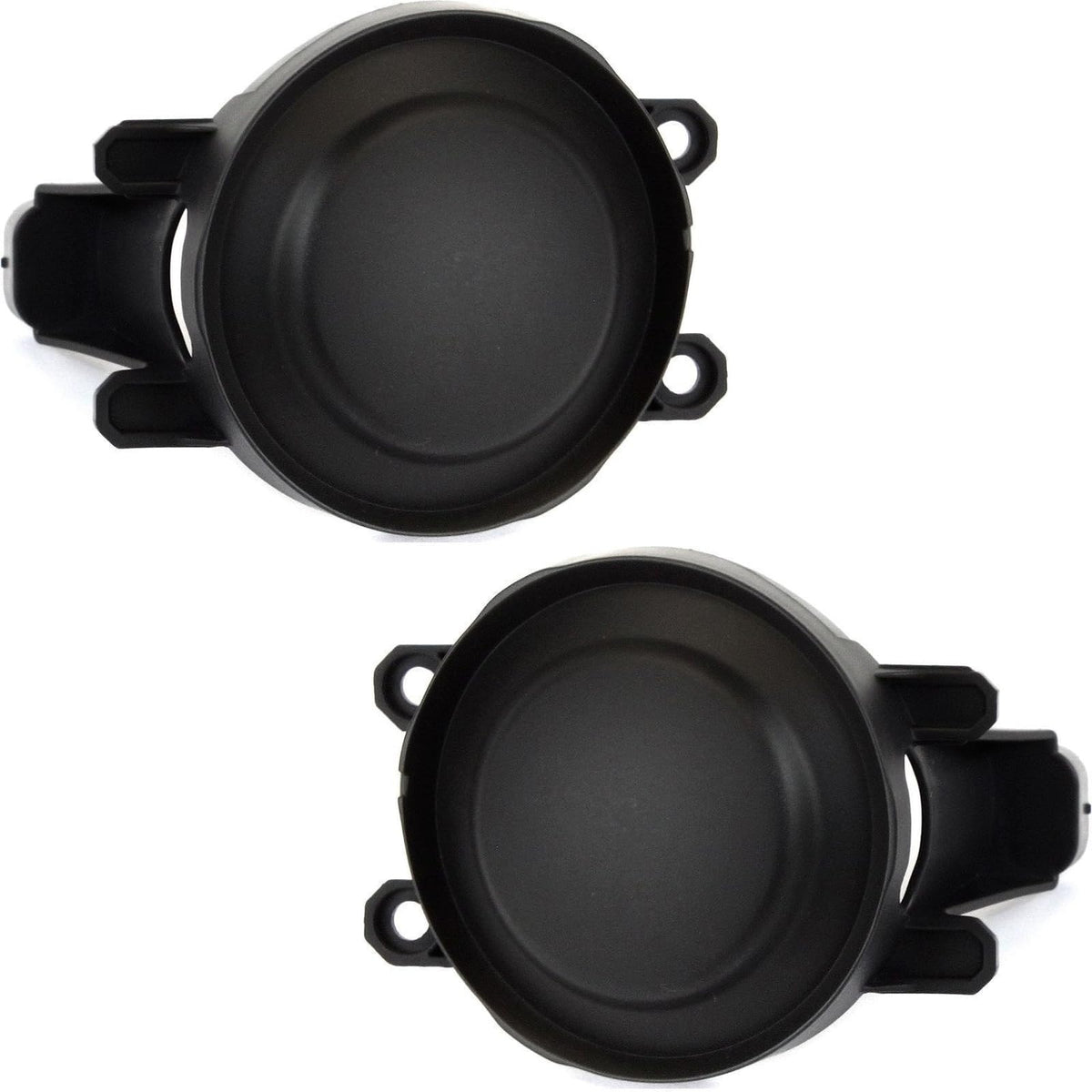 DAT AUTO PARTS Front Right Passenger And Left Driver Side Bumper Fog Light Lamp Hole Cover Set Of 2 Replacement For 2012 - 2015 Toyota Tacoma Black...