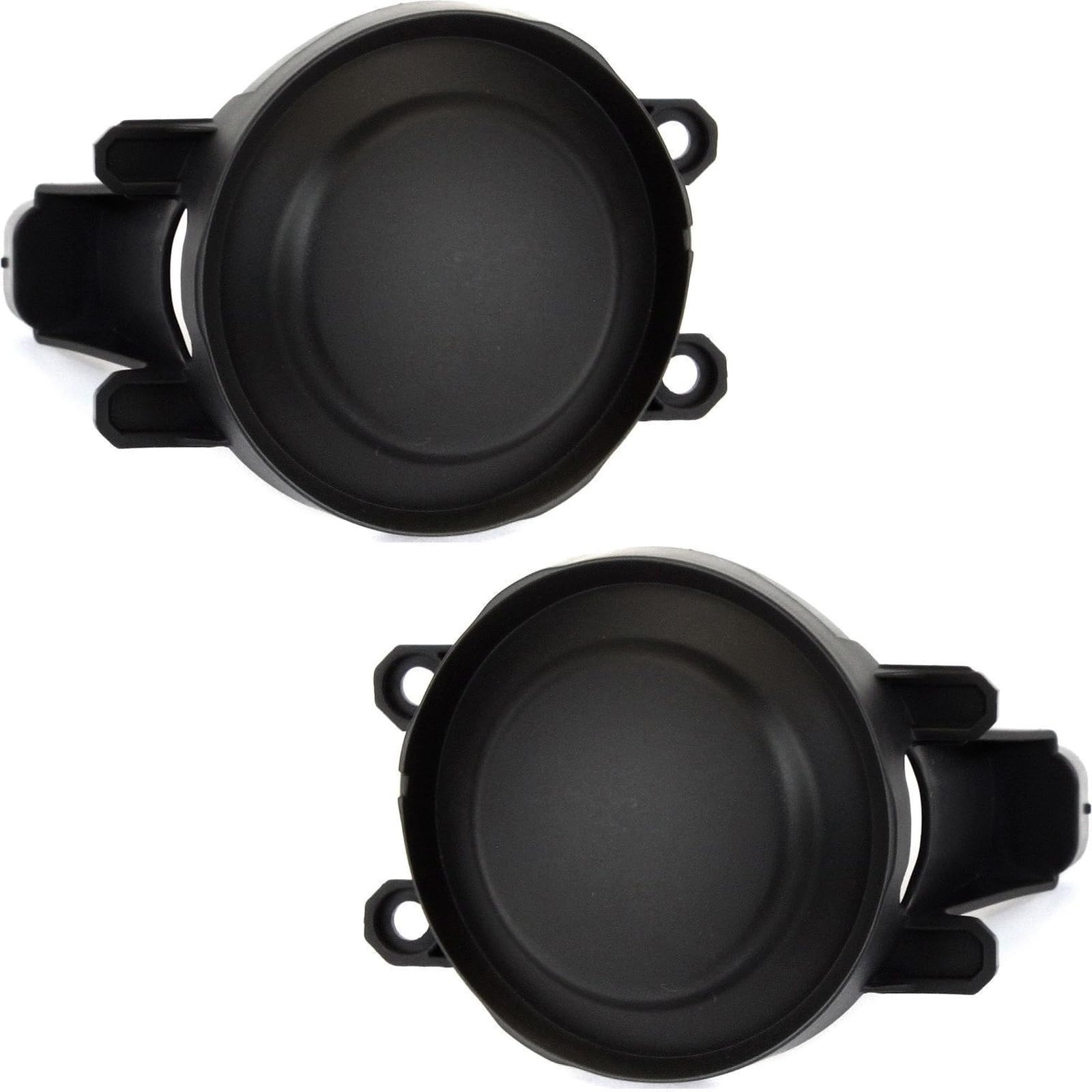 DAT AUTO PARTS Front Right Passenger And Left Driver Side Bumper Fog Light Lamp Hole Cover Set Of 2 Replacement For 2012 - 2015 Toyota Tacoma Black...