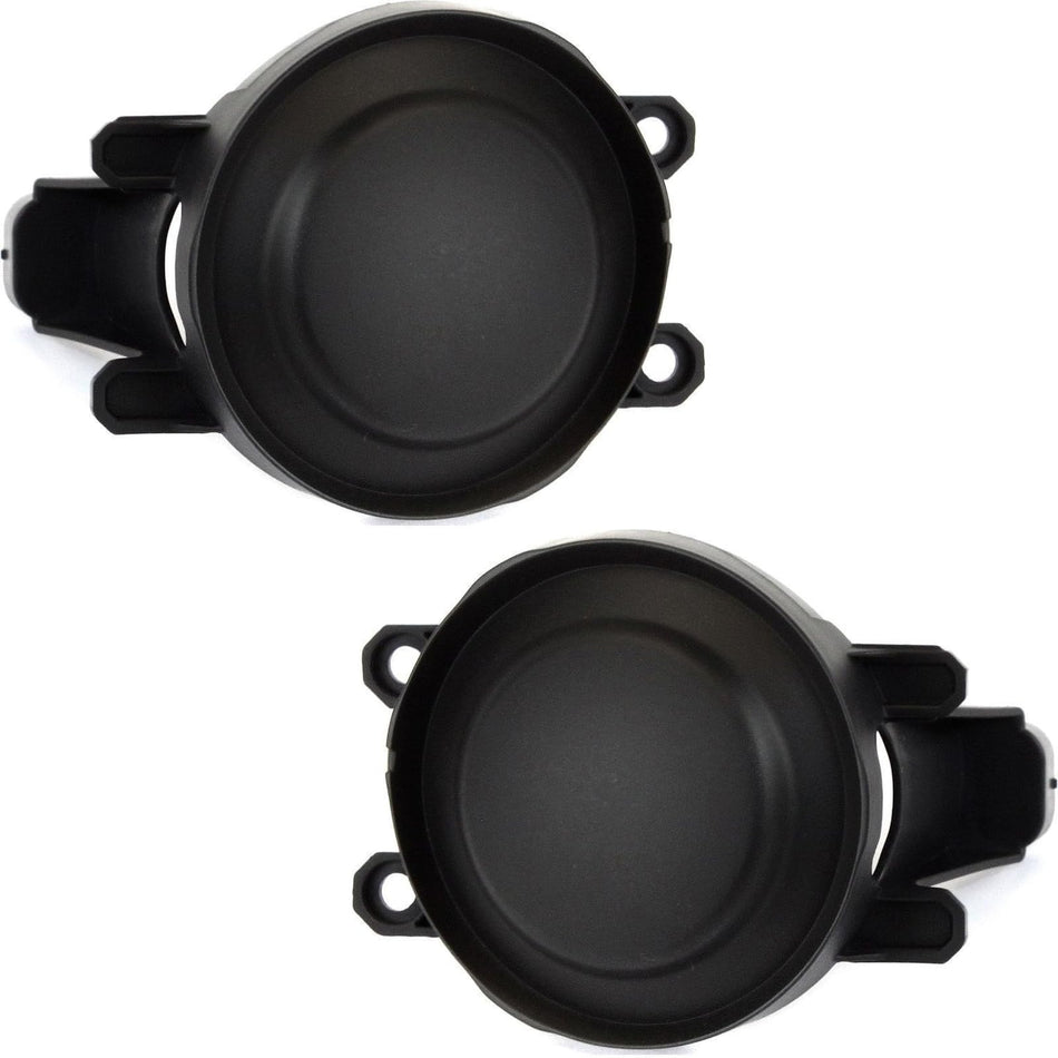 DAT AUTO PARTS Front Right Passenger And Left Driver Side Bumper Fog Light Lamp Hole Cover Set Of 2 Replacement For 2012 - 2015 Toyota Tacoma Black...