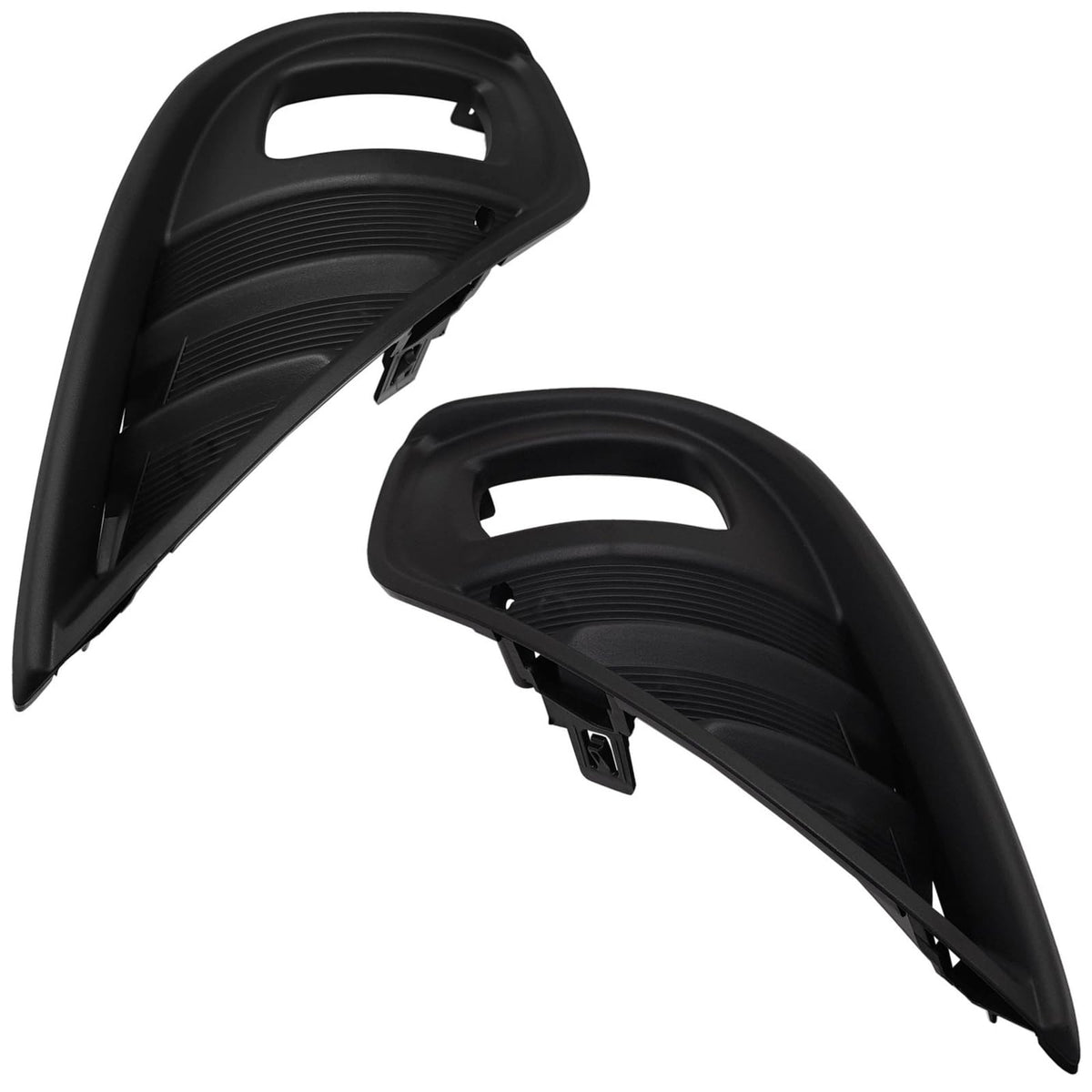Front Left & Right Side PAIR, Bumper Cover Molding Bezel, Fits 2020–2026 Toyota Highlander & Highlander Hybrid, Except XSE Models, Textured Black P...