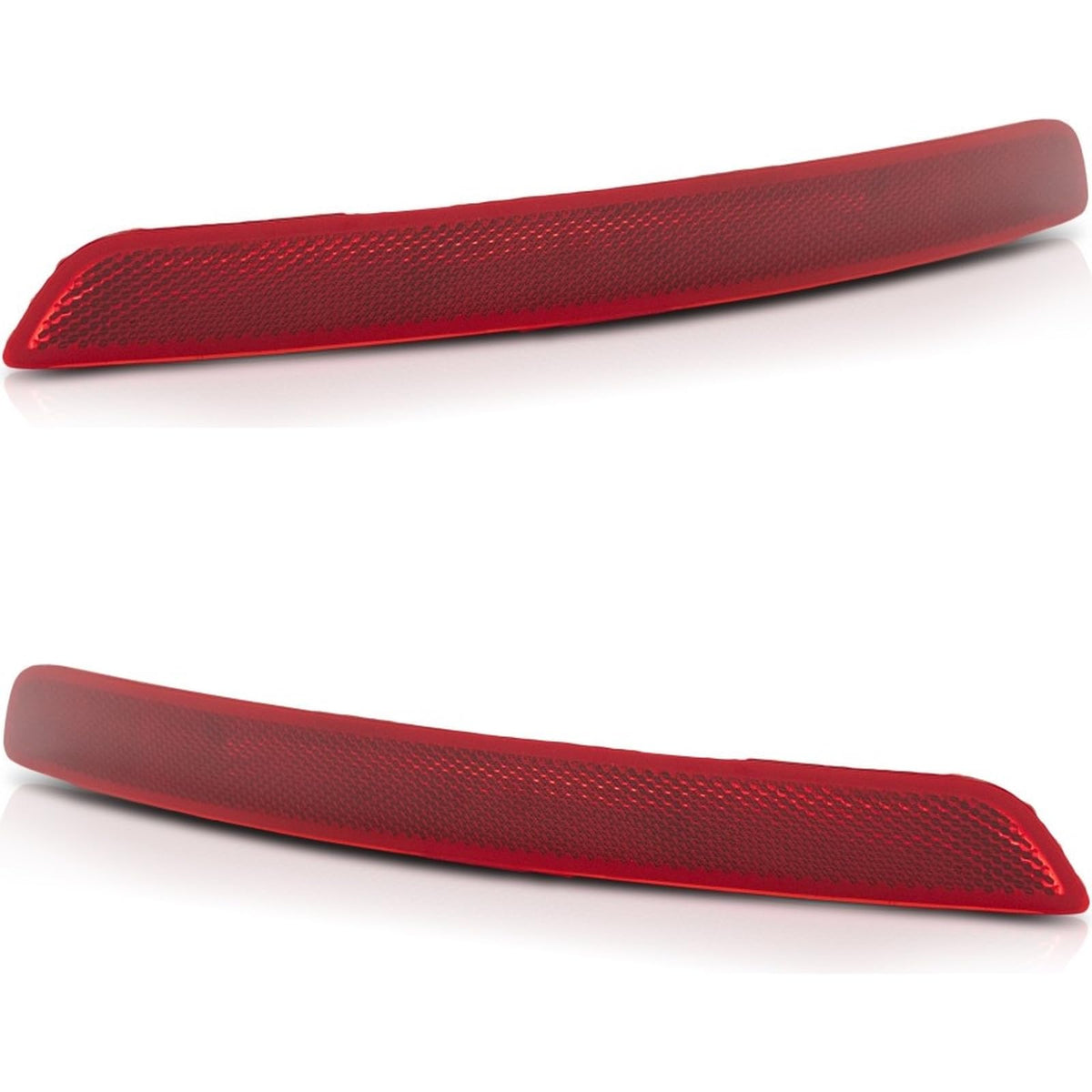 DAT AUTO PARTS Rear Left Driver & Right Passenger Side, SET OF 2, Bumper Cover Light Reflector, Fits 2012-2016 Volkswagen Beetle, Plastic Red Lens,...
