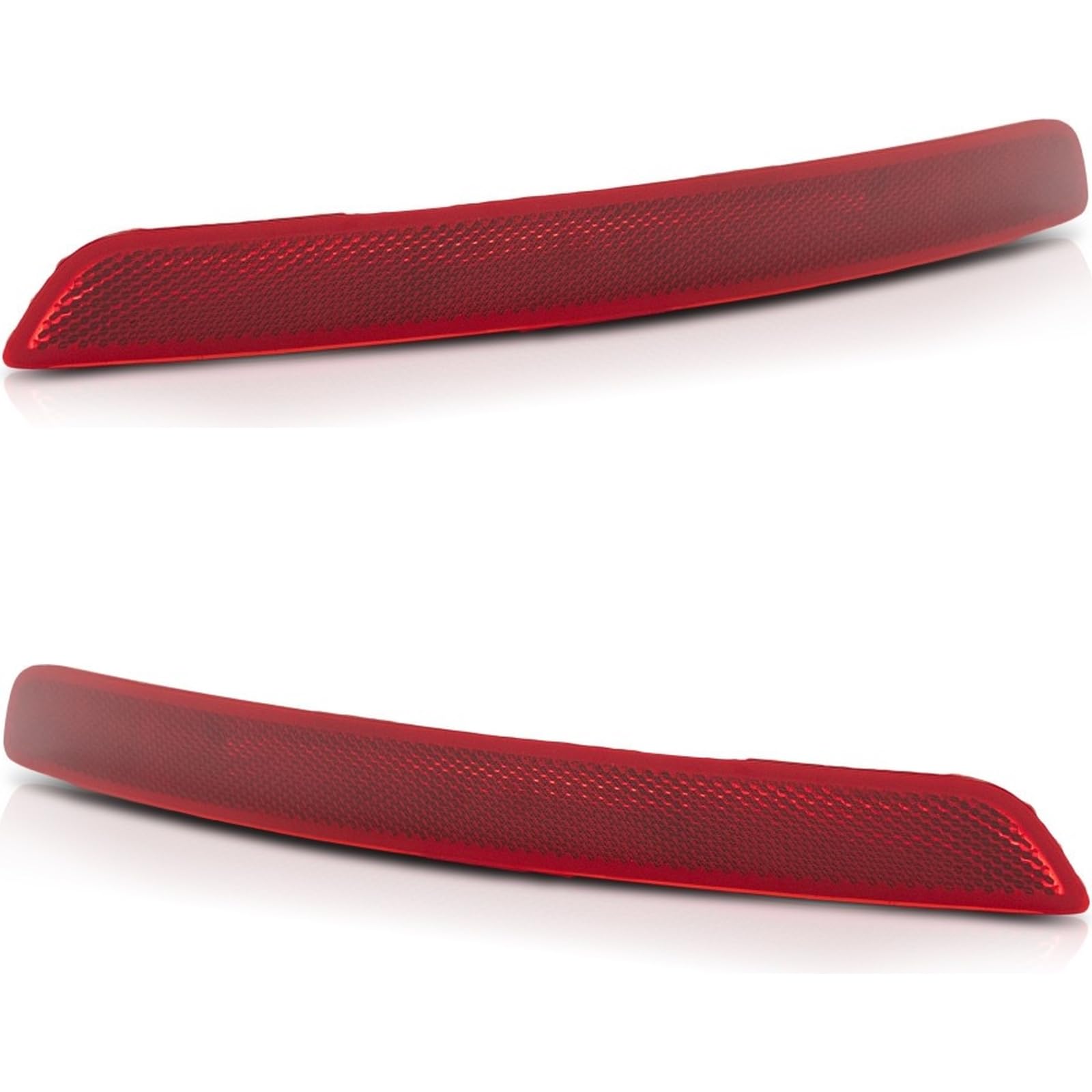 DAT AUTO PARTS Rear Left Driver & Right Passenger Side, SET OF 2, Bumper Cover Light Reflector, Fits 2012-2016 Volkswagen Beetle, Plastic Red Lens,...