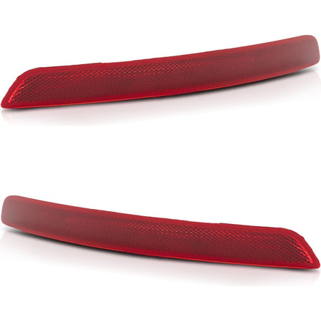 DAT AUTO PARTS Rear Left Driver & Right Passenger Side, SET OF 2, Bumper Cover Light Reflector, Fits 2012-2016 Volkswagen Beetle, Plastic Red Lens,...