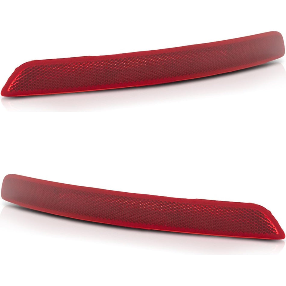 DAT AUTO PARTS Rear Left Driver & Right Passenger Side, SET OF 2, Bumper Cover Light Reflector, Fits 2012-2016 Volkswagen Beetle, Plastic Red Lens,...