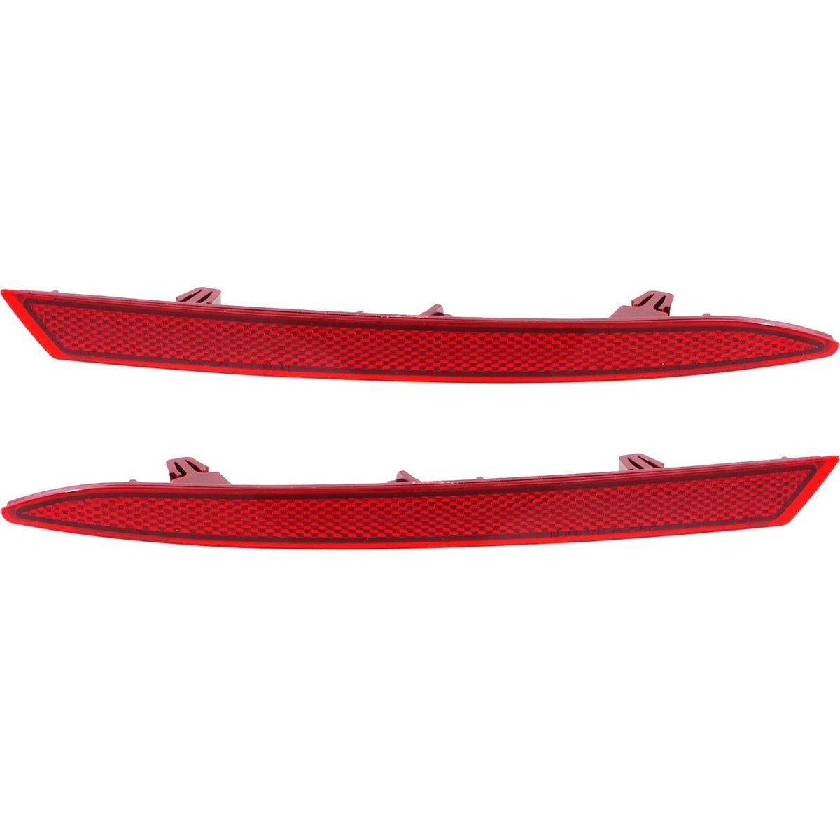 DAT AUTO PARTS Rear Driver & Passenger Side, SET OF 2, Bumper Cover Light Reflector, Fits 2012–2014 Volkswagen Jetta Sedan With GLI, Plastic Red Le...