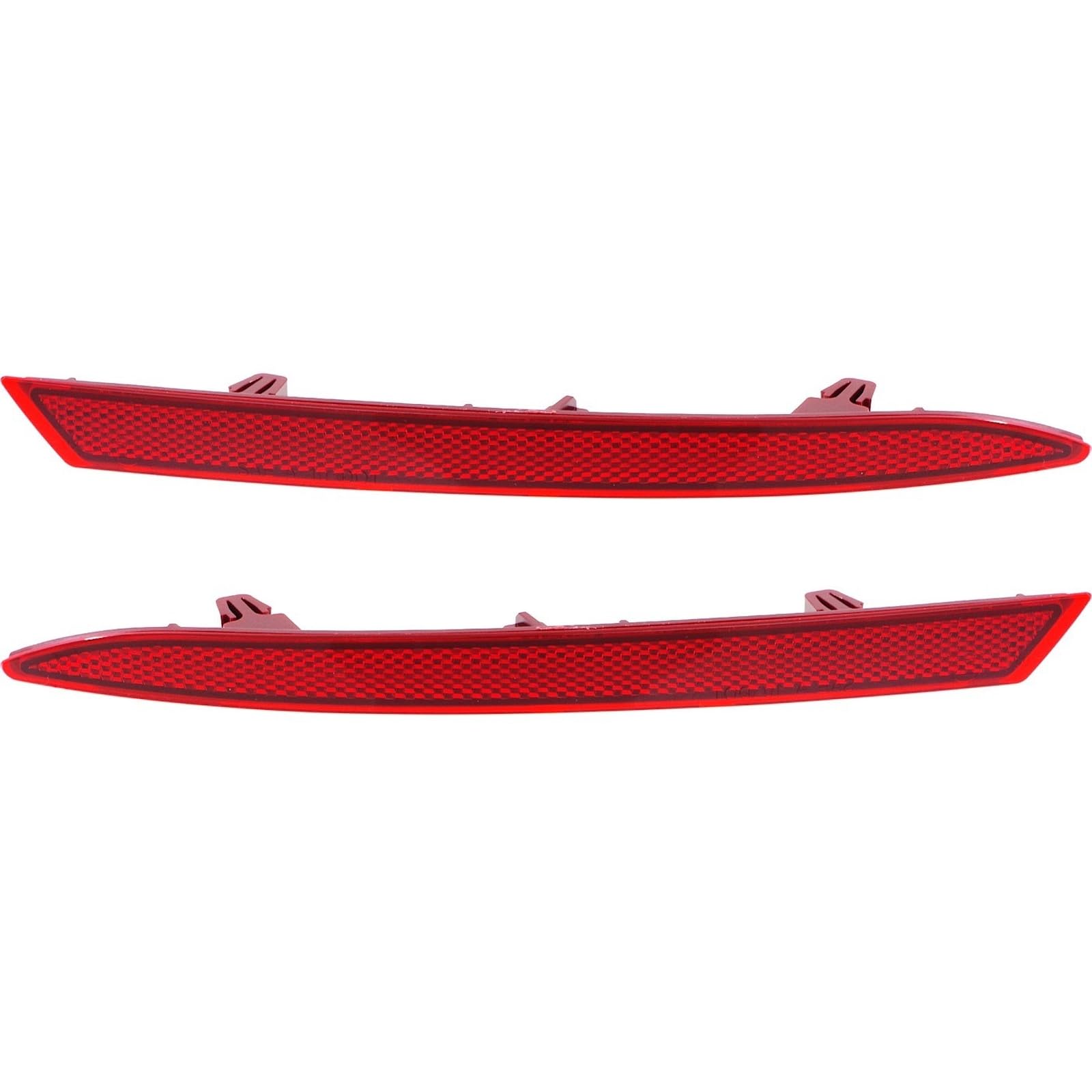 DAT AUTO PARTS Rear Driver & Passenger Side, SET OF 2, Bumper Cover Light Reflector, Fits 2012–2014 Volkswagen Jetta Sedan With GLI, Plastic Red Le...