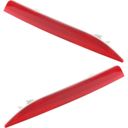 DAT AUTO PARTS Rear Left Driver and Right Passenger Side Pair Bumper Cover Marker Light Reflector Lamp Set Of 2 Replacement For 2013-2019 Ford Taur...