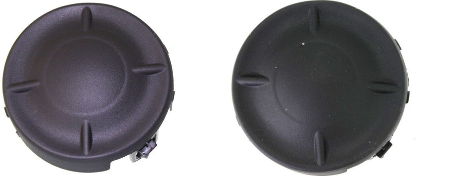 DAT AUTO PARTS Front Left Driver & Right Passenger Side Bumper Fog Light Cover Trim Set Of 2 Replacement For 2011 - 2015 Nissan Quest Matte-Black T...