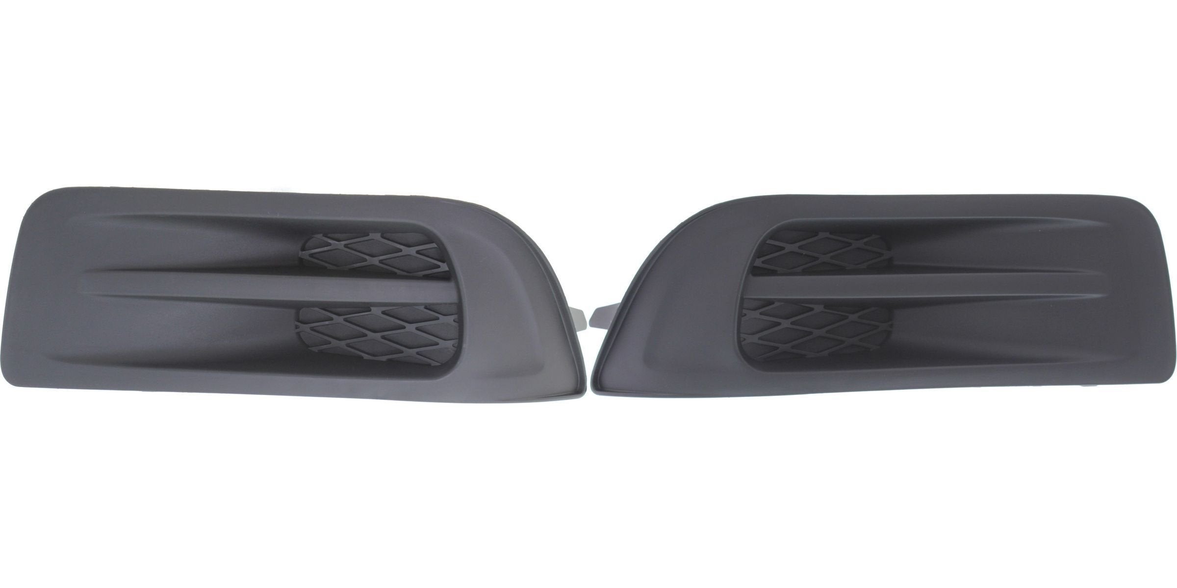 DAT AUTO PARTS Front Left Driver & Right Passenger Side Bumper Fog Light Lamp Hole Cover Grille Molding Trim Set Of 2 Replacement For 2010 - 2012 S...