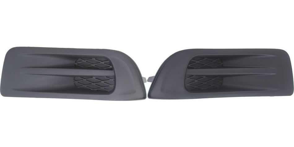 DAT AUTO PARTS Front Left Driver & Right Passenger Side Bumper Fog Light Lamp Hole Cover Grille Molding Trim Set Of 2 Replacement For 2010 - 2012 S...