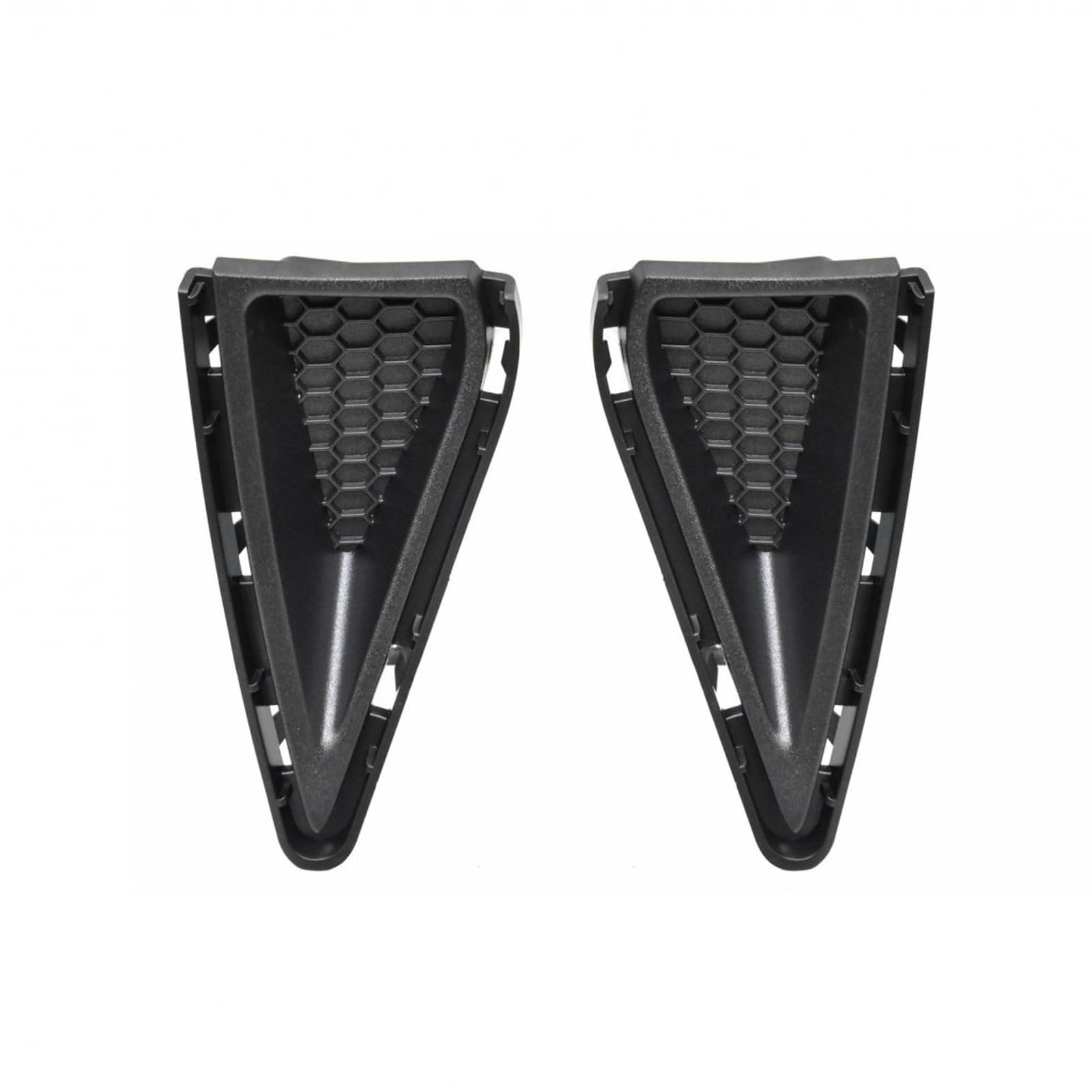 Front Driver & Passenger Side PAIR Outside Bumper Cover Grille, Fits 2018-2023 Ford Mustang GT, W/ Performance Package, Black PP Plastic Textured F...