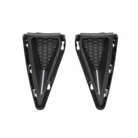 Front Driver & Passenger Side PAIR Outside Bumper Cover Grille, Fits 2018-2023 Ford Mustang GT, W/ Performance Package, Black PP Plastic Textured F...