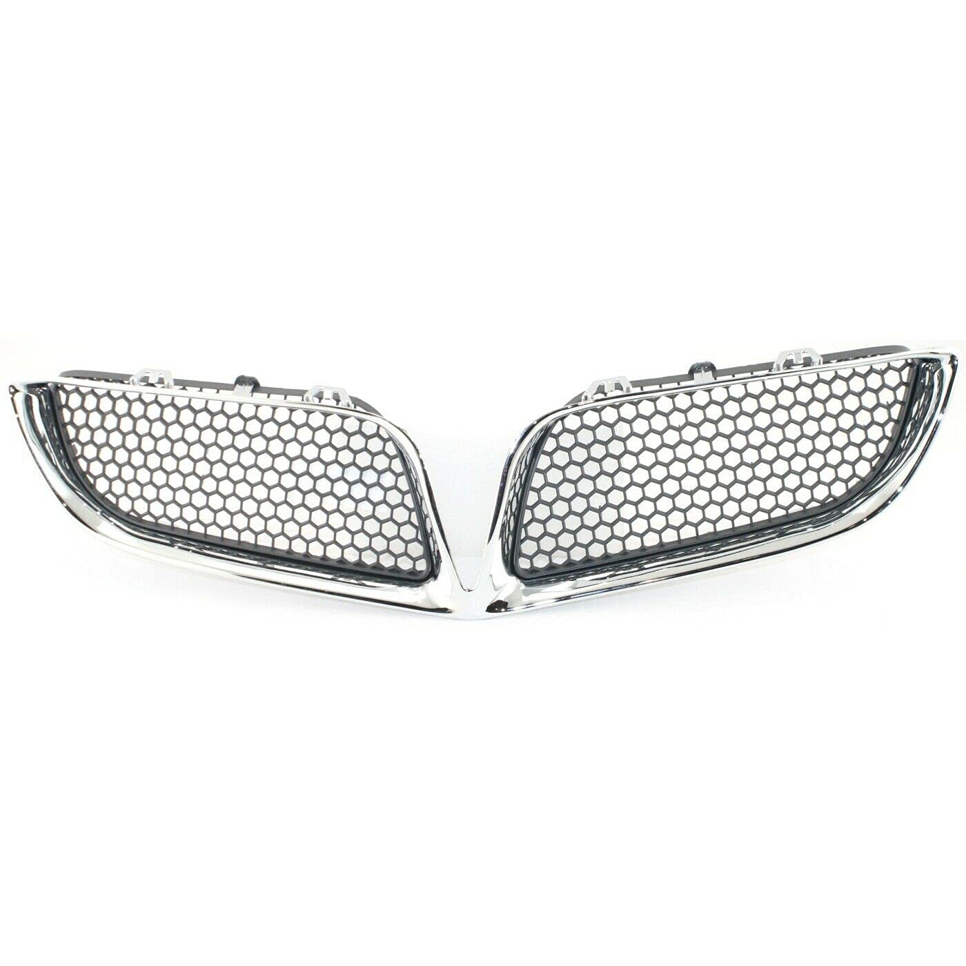 DAT AUTO PARTS Front Right Passenger And Left Driver Side Bumper Grille Grill Assembly Insert Panel Kit Replacement For 2000-2005 Pontiac Bonnevill...