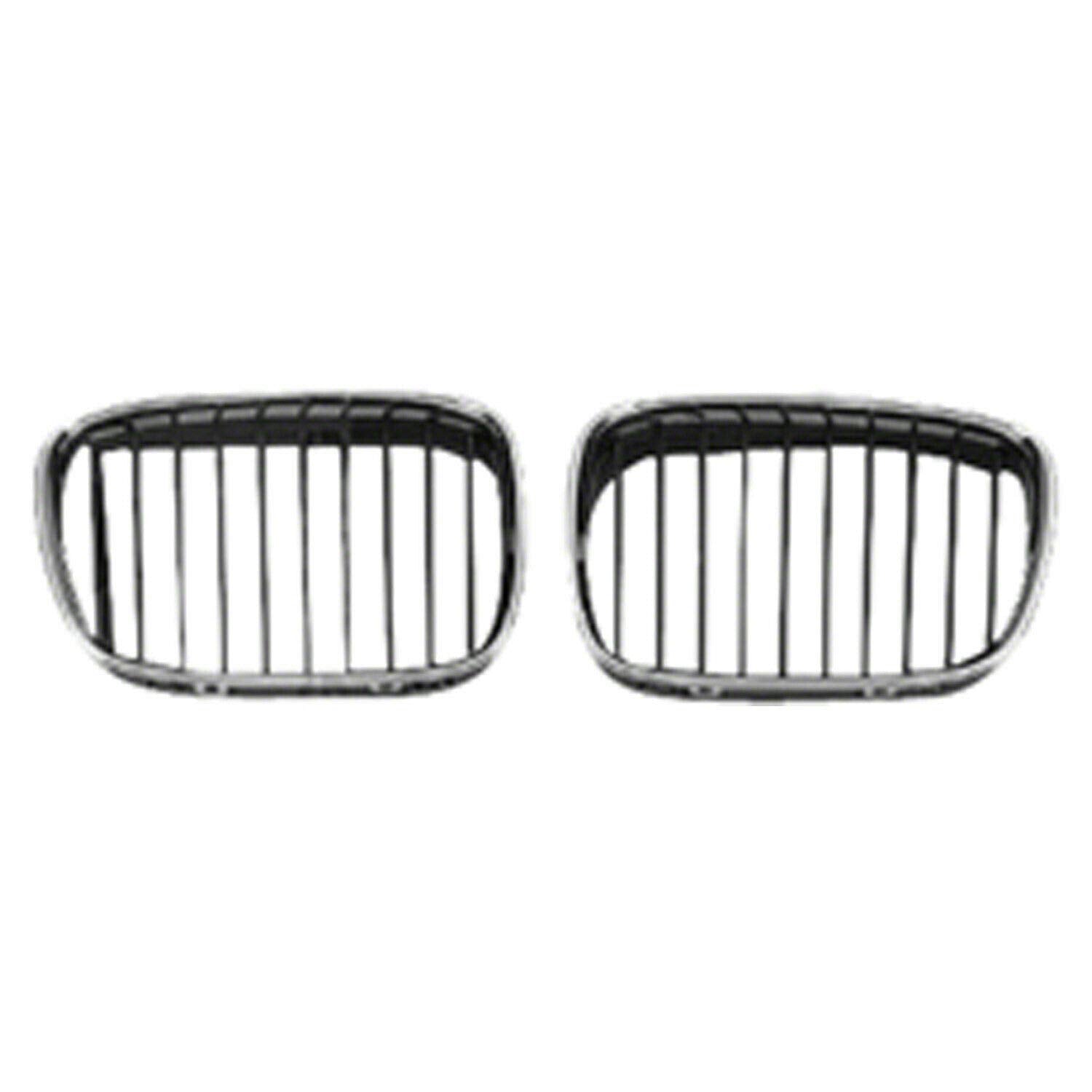 DAT AUTO PARTS HOOD-MOUNTED GRILLE SET OF TWO BM1200117 REPLACEMENT FOR 1997 - 2000 BASE SEDAN 1999 - 2000 WAGON PAIR DRIVER AND PASSENGER SIDE GRI...