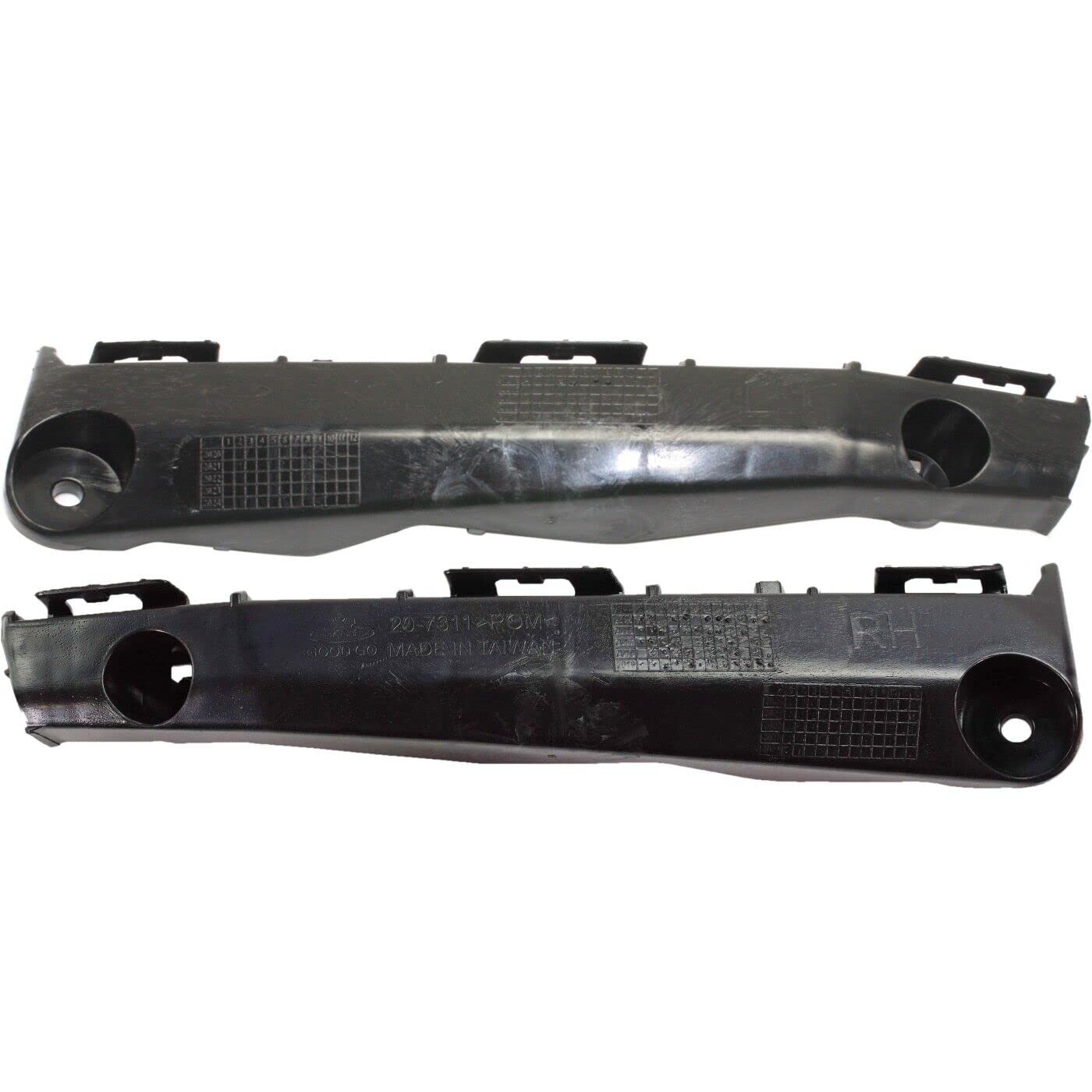 DAT AUTO PARTS Front Left Driver & Right Passenger Side Bumper Retainer Bracket Set Of 2 Replacement For 2012 - 2014 Toyota Camry Black Textured TO...
