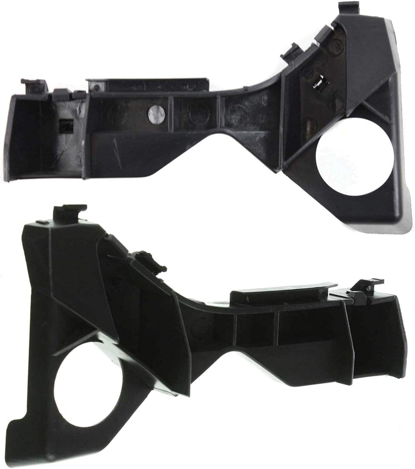 Front Left Driver And Right Passenger Side Bumper Bracket Retainer Set of 2 Replacement For 2003-2008 Toyota Corolla 4dr Sedan Black Textured Made ...