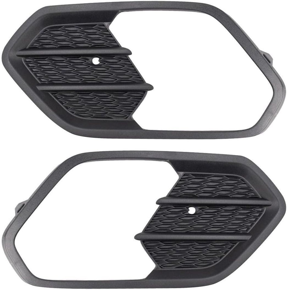 Front Left Driver and Right Passenger Set Of 2 Bumper Fog Light Bezel Trim Cover Pair Replacement For 2017-2019 Ford Escape Without Sport Appearanc...