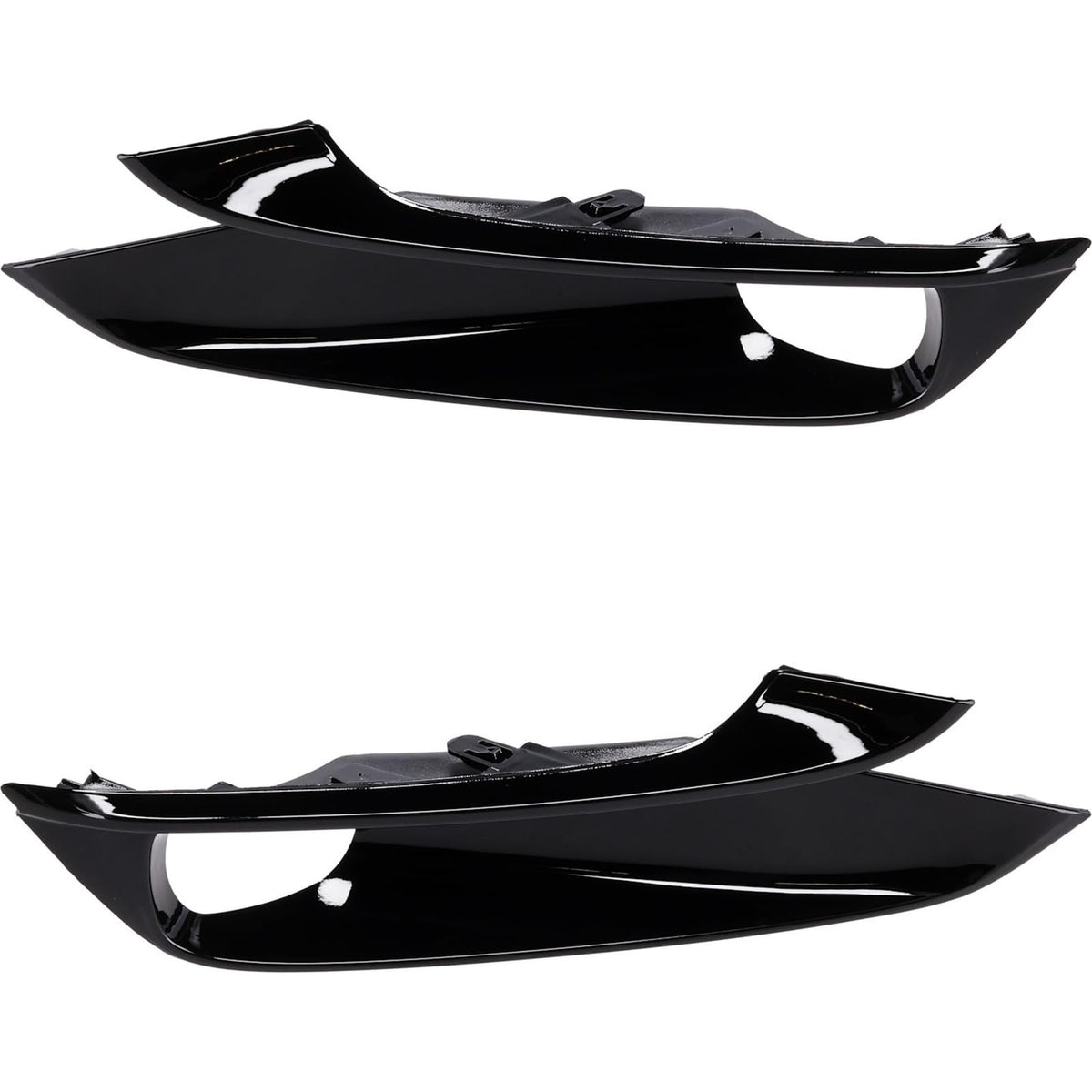 DAT AUTO PARTS Front Driver & Passenger Side, SET OF 2, Bumper Cover Molding Bezel, Fits 2021-2026 Toyota Sienna, For XSE Models, Plastic Gloss Bla...