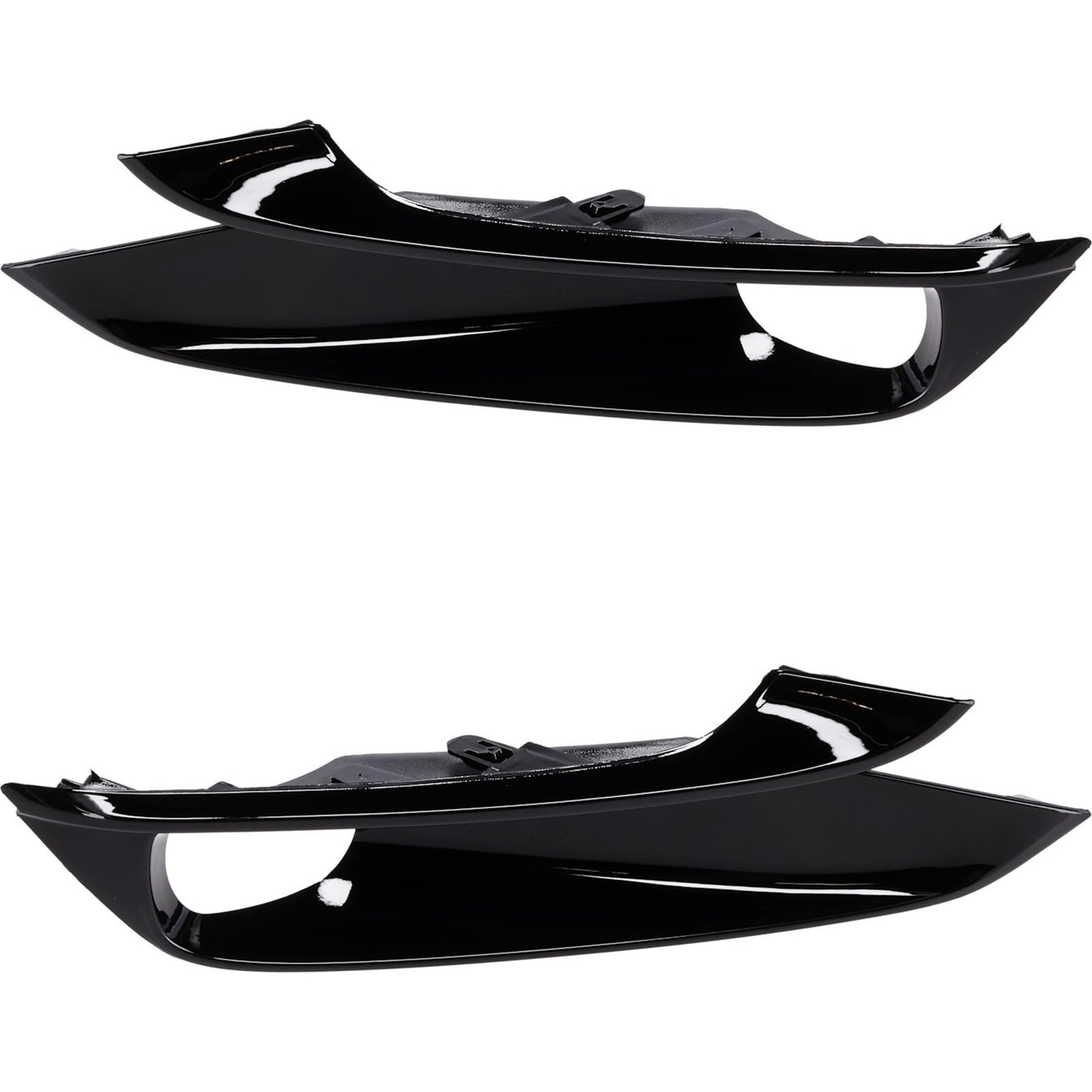 DAT AUTO PARTS Front Driver & Passenger Side, SET OF 2, Bumper Cover Molding Bezel, Fits 2021-2026 Toyota Sienna, For XSE Models, Plastic Gloss Bla...