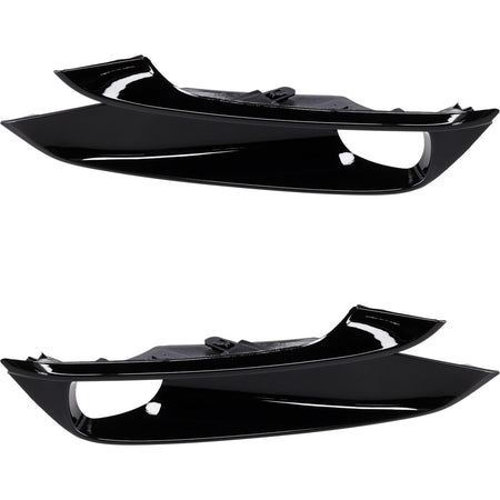 DAT AUTO PARTS Front Driver & Passenger Side, SET OF 2, Bumper Cover Molding Bezel, Fits 2021-2026 Toyota Sienna, For XSE Models, Plastic Gloss Bla...